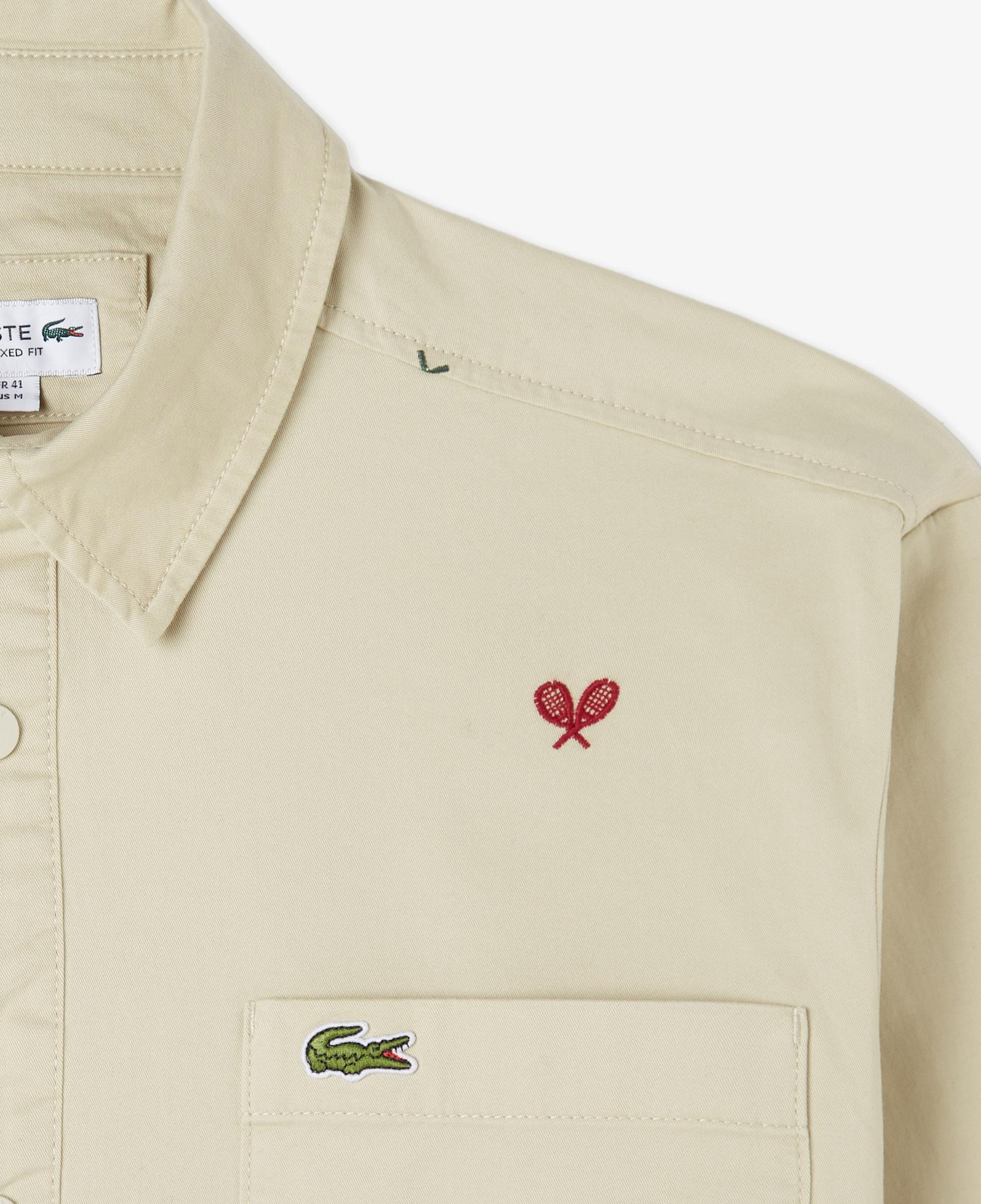 Lacoste Erkek Regular Fit Desenli Bej Gömlek