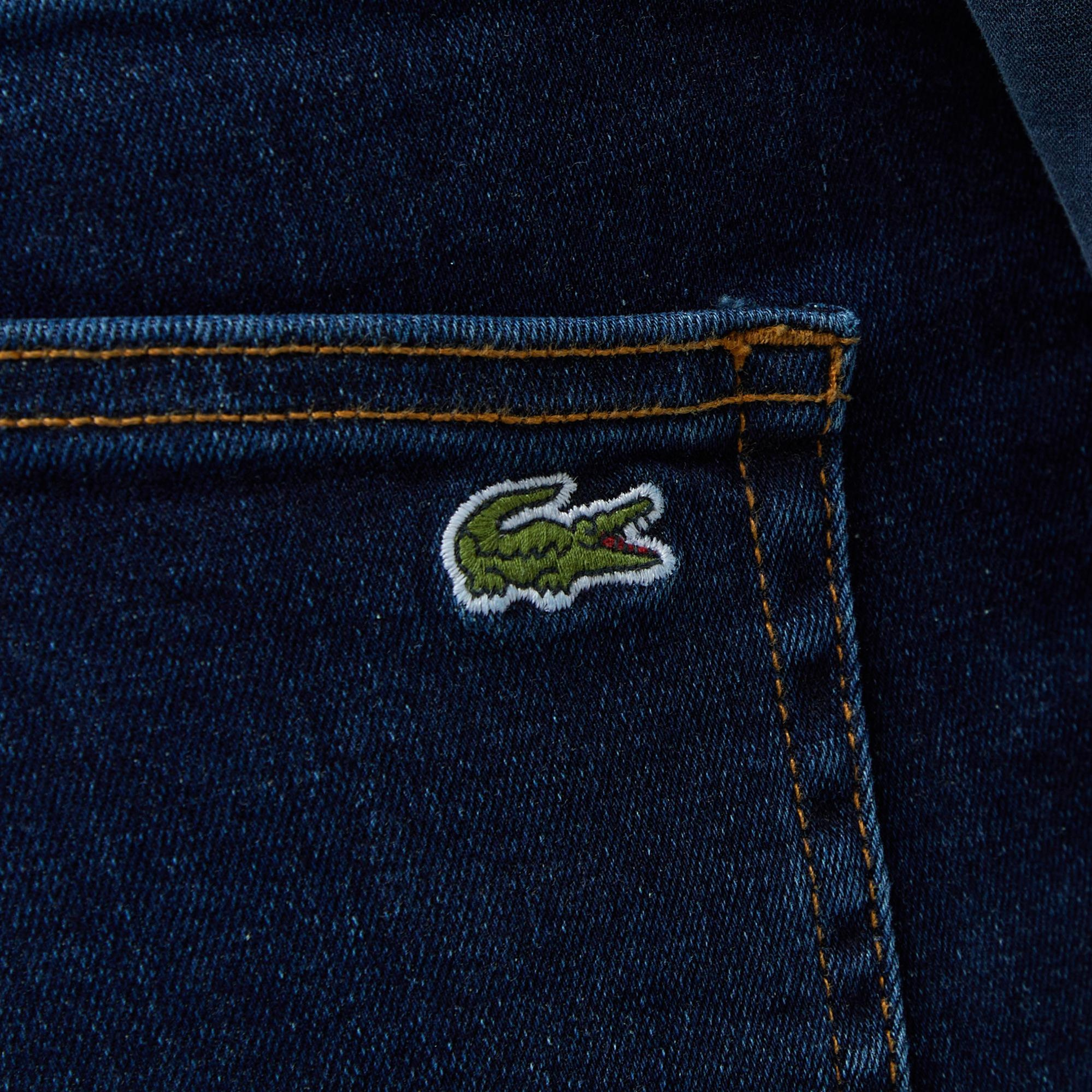 Lacoste Erkek Slim Fit Koyu Mavi Jean Pantolon