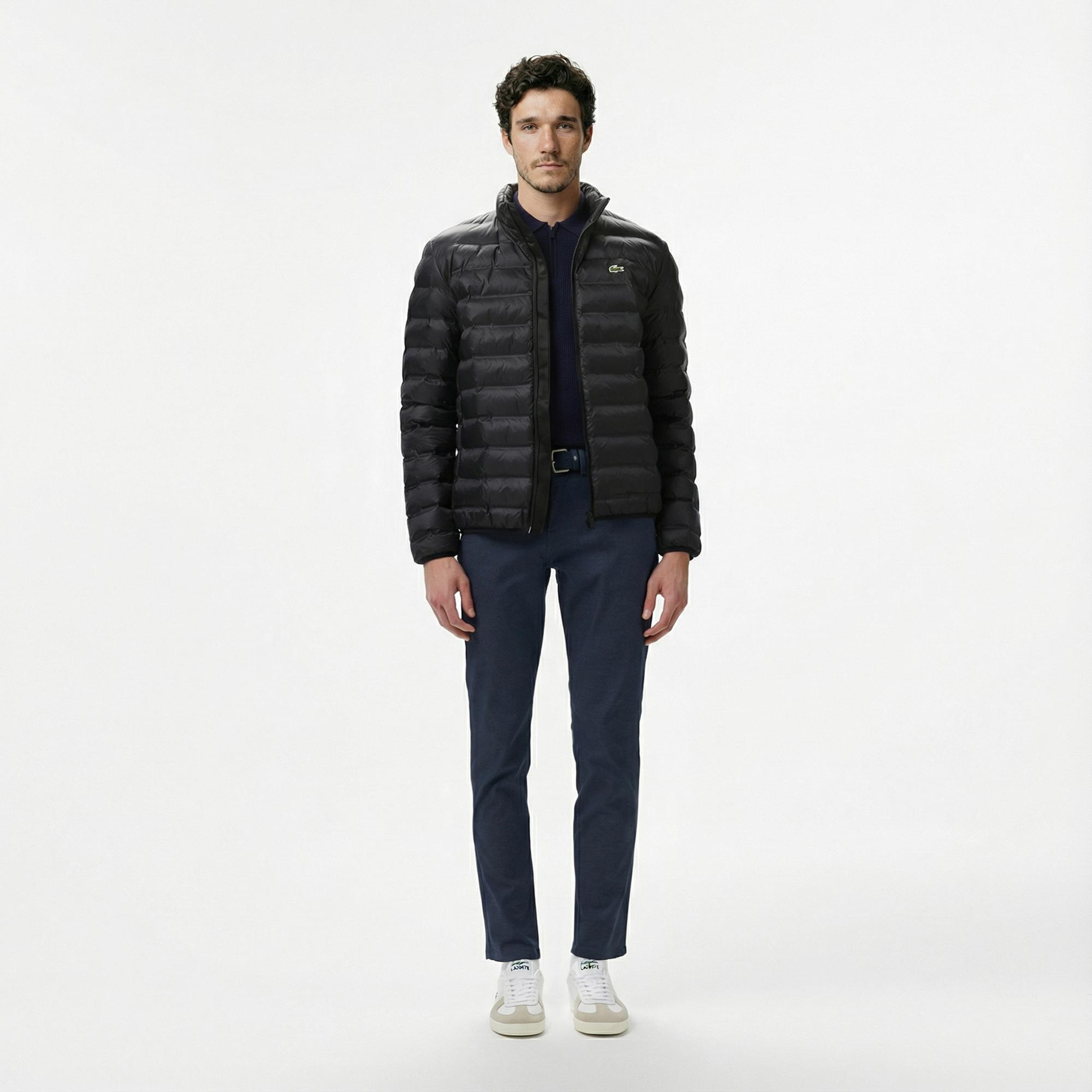 Lacoste Erkek Kapüşonlu Siyah Mont