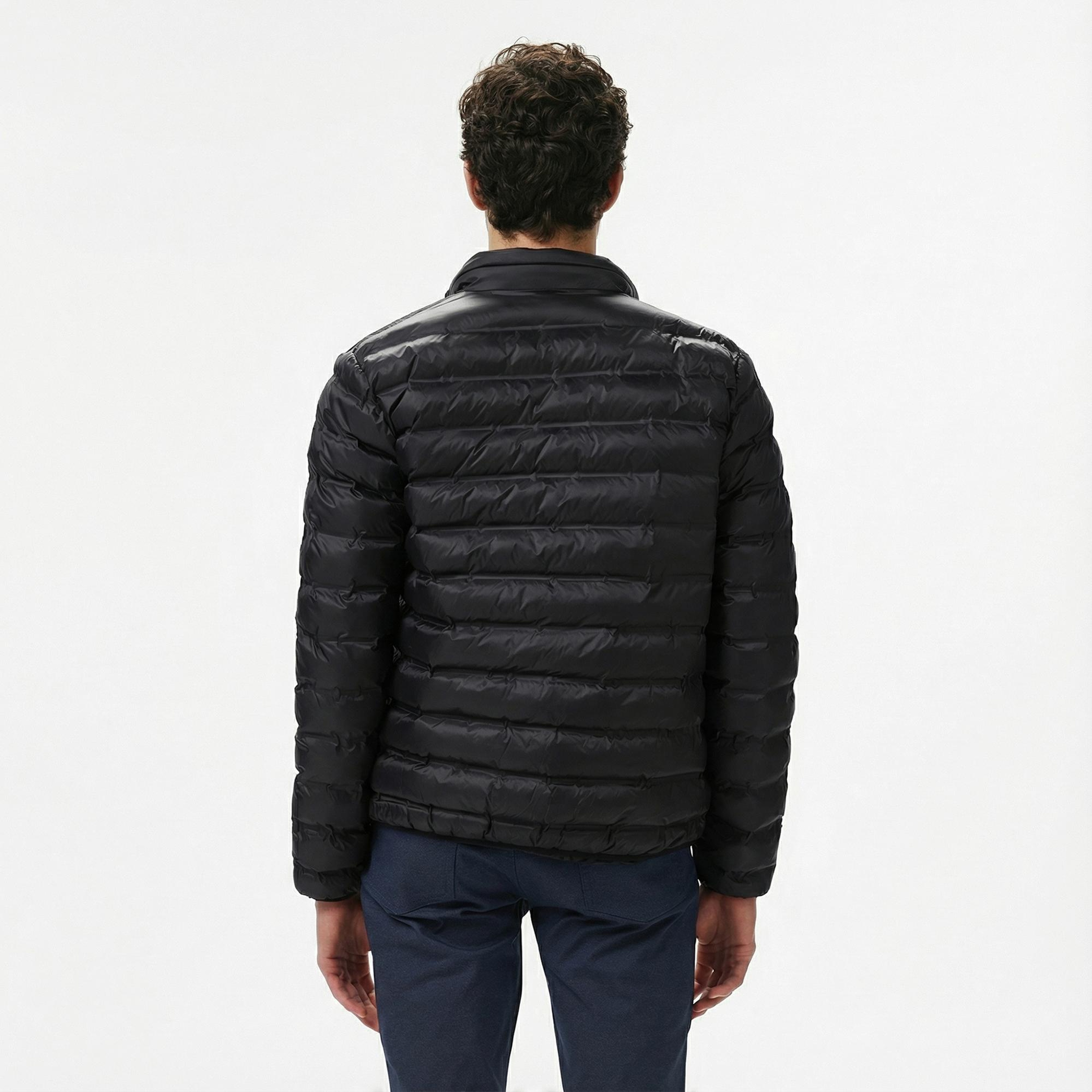 Lacoste Erkek Kapüşonlu Siyah Mont