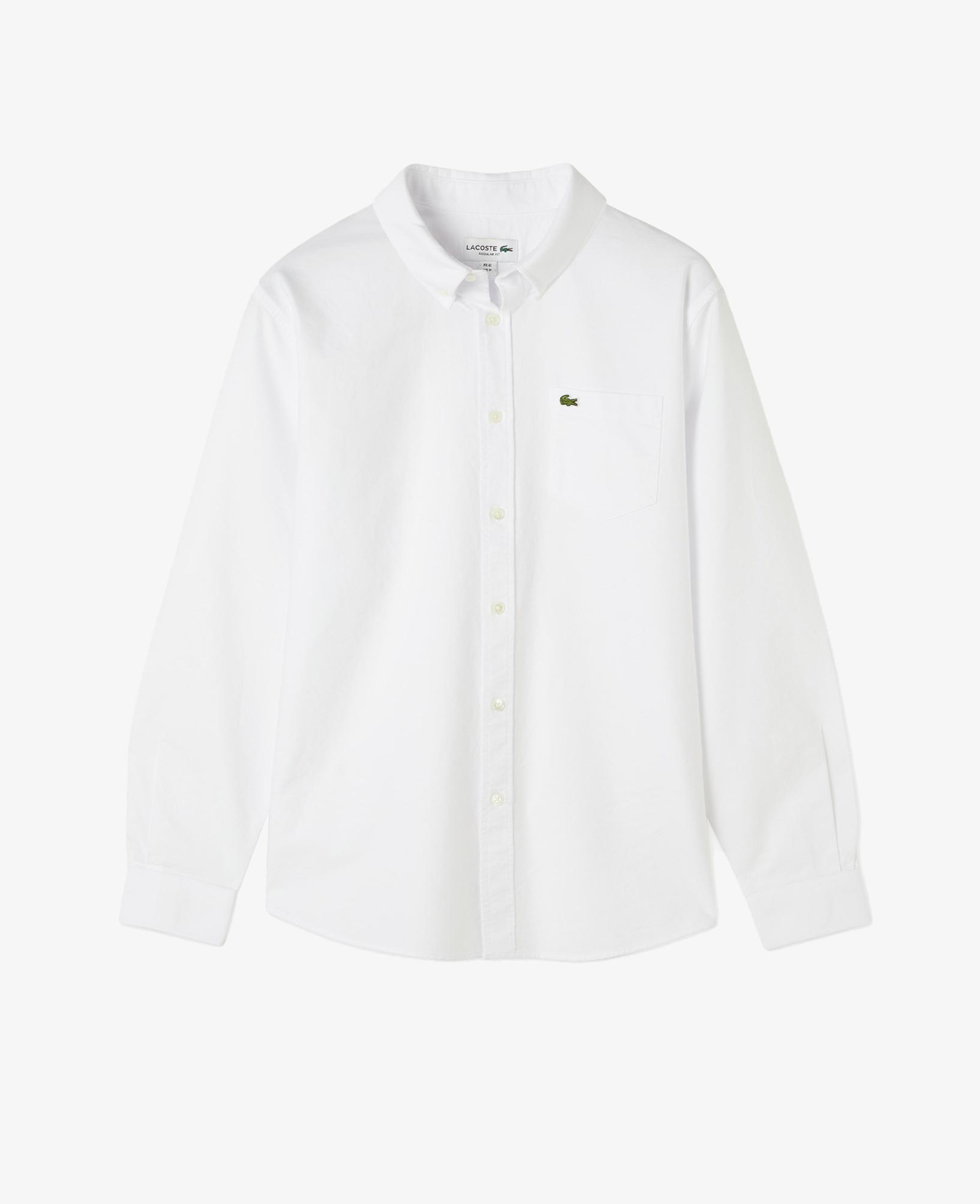 Lacoste Erkek Regular Fit Düğmeli Yaka Beyaz Gömlek