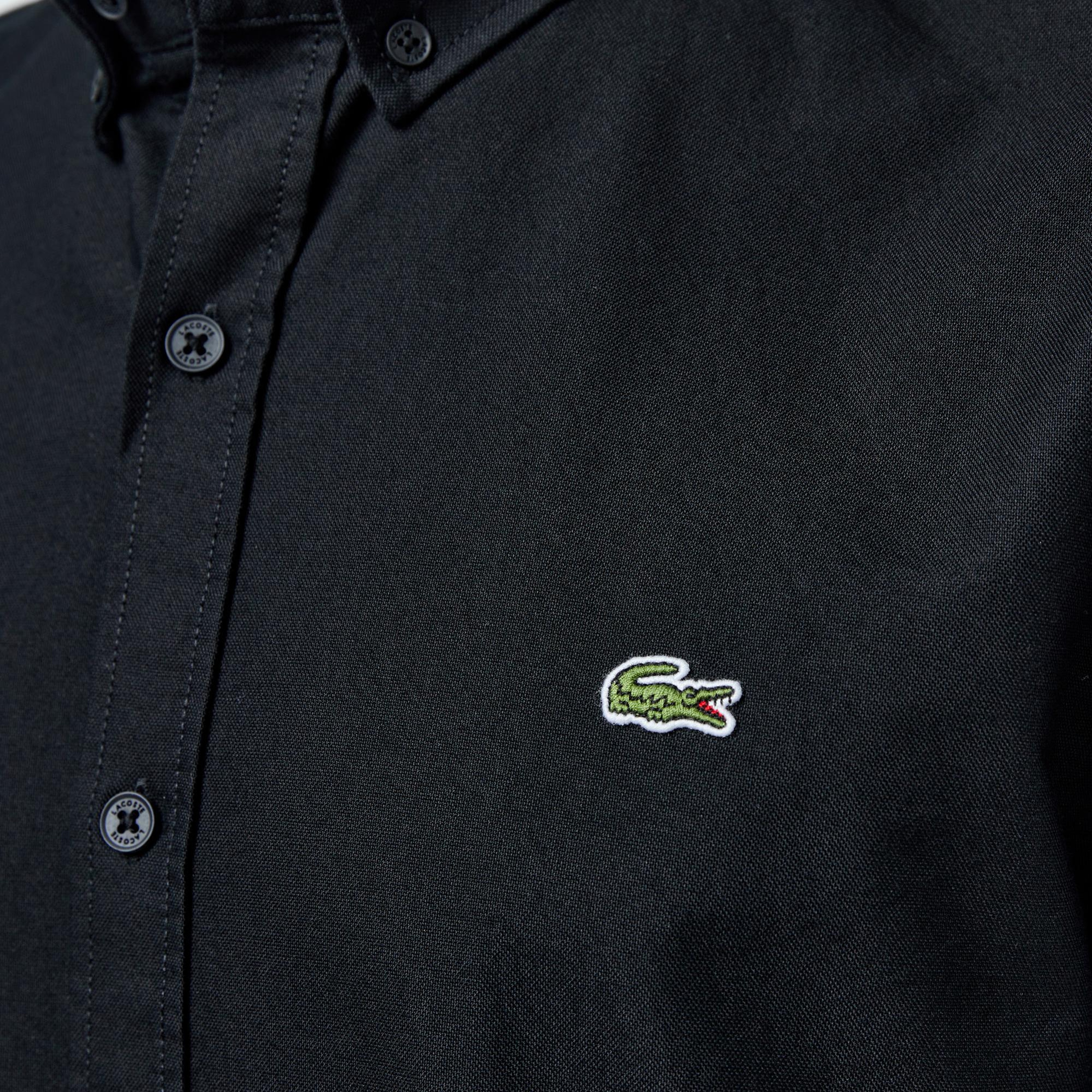Lacoste Erkek Slim Fit Siyah Gömlek