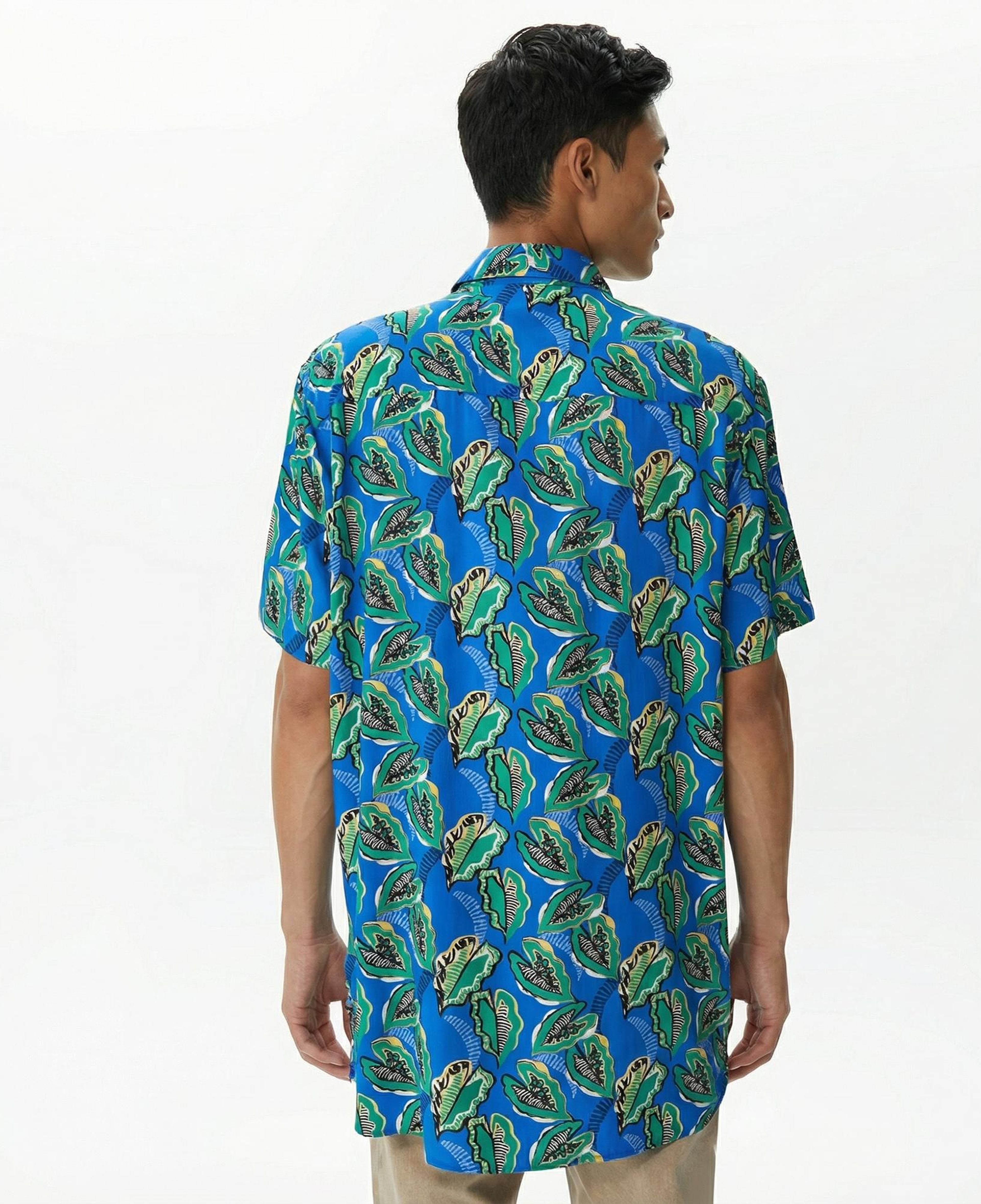 Nautica Erkek Mavi Classic Fit Kısa Kollu Gömlek