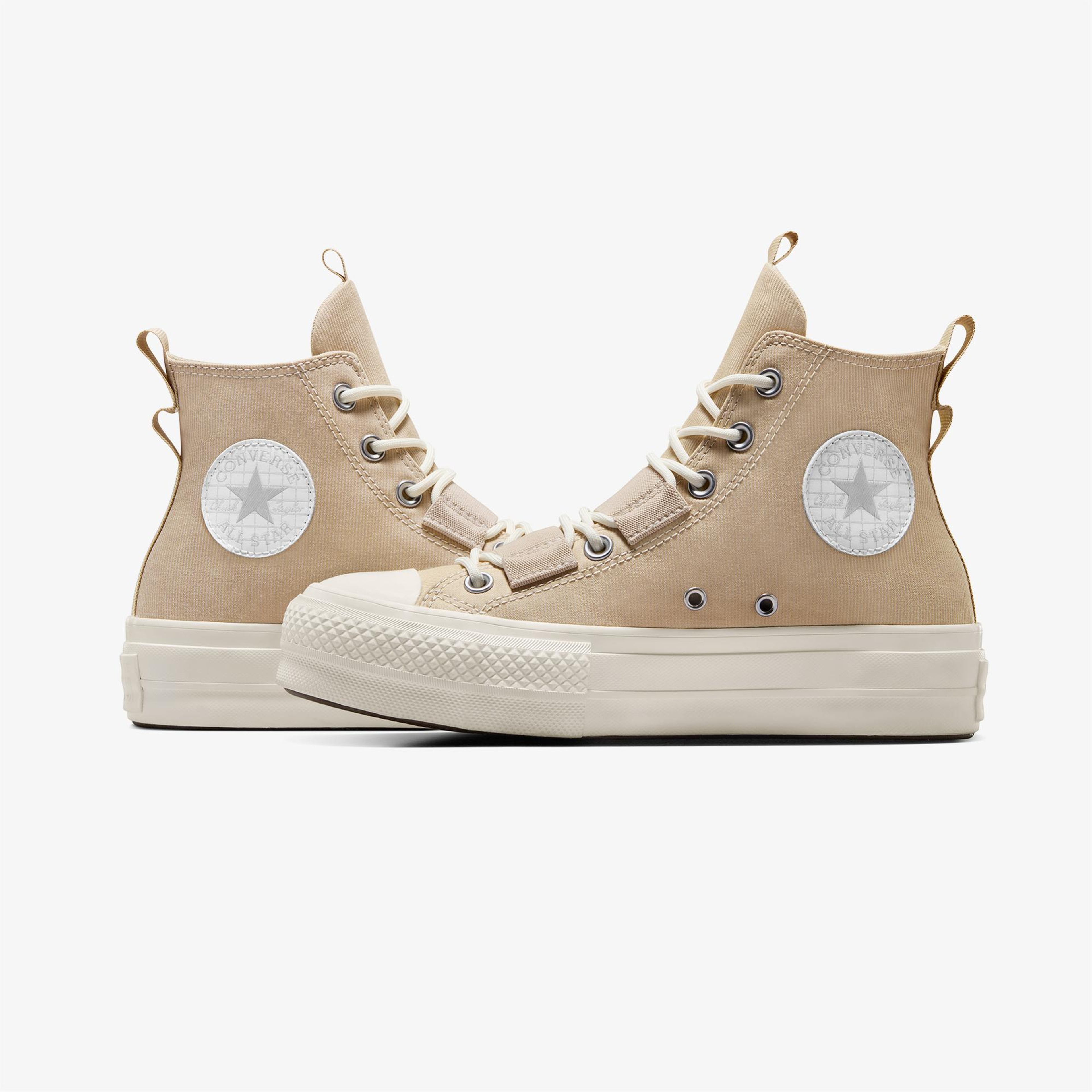 Converse Chuck Taylor All Star Lift Unisex Bej Platform Sneaker