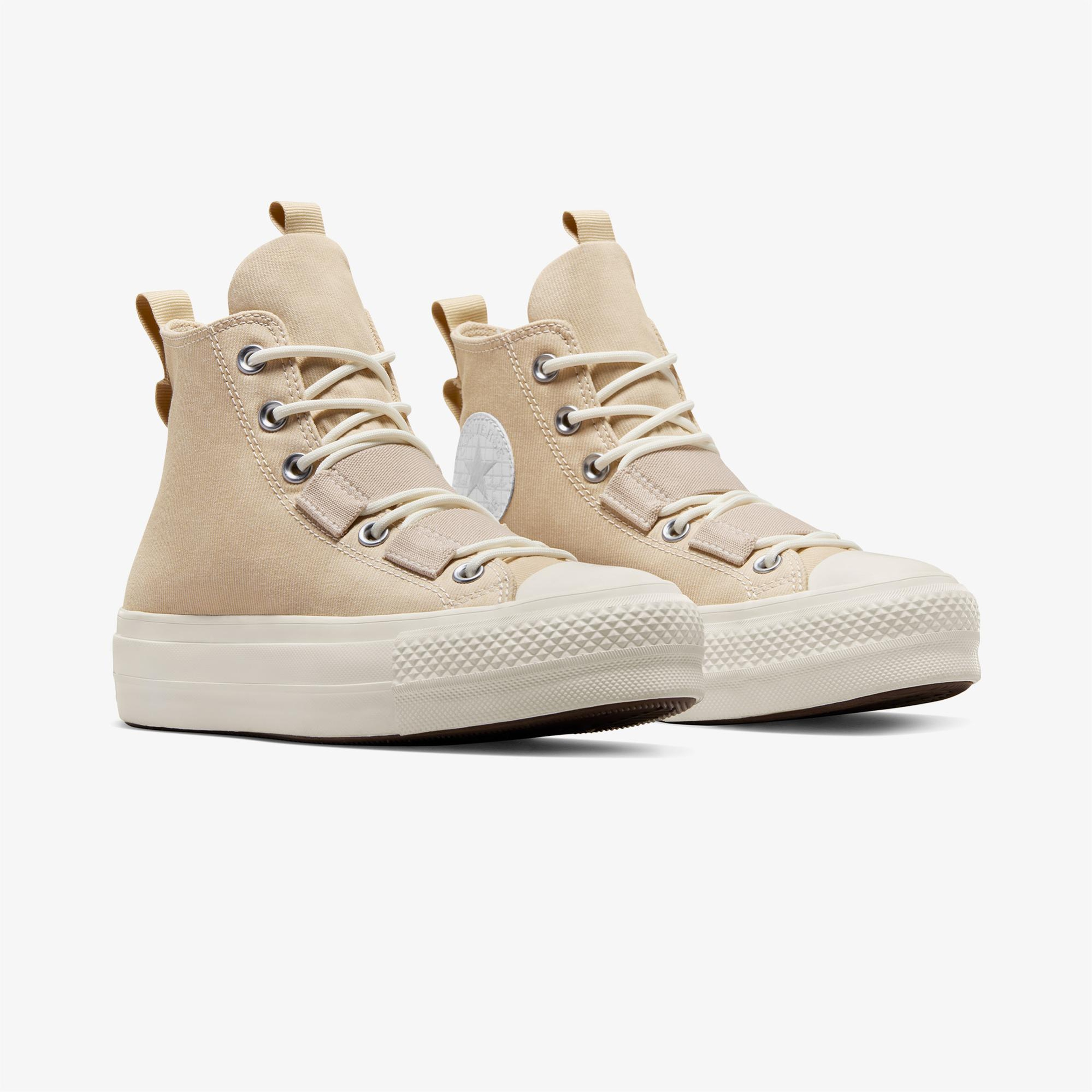 Converse Chuck Taylor All Star Lift Unisex Bej Platform Sneaker