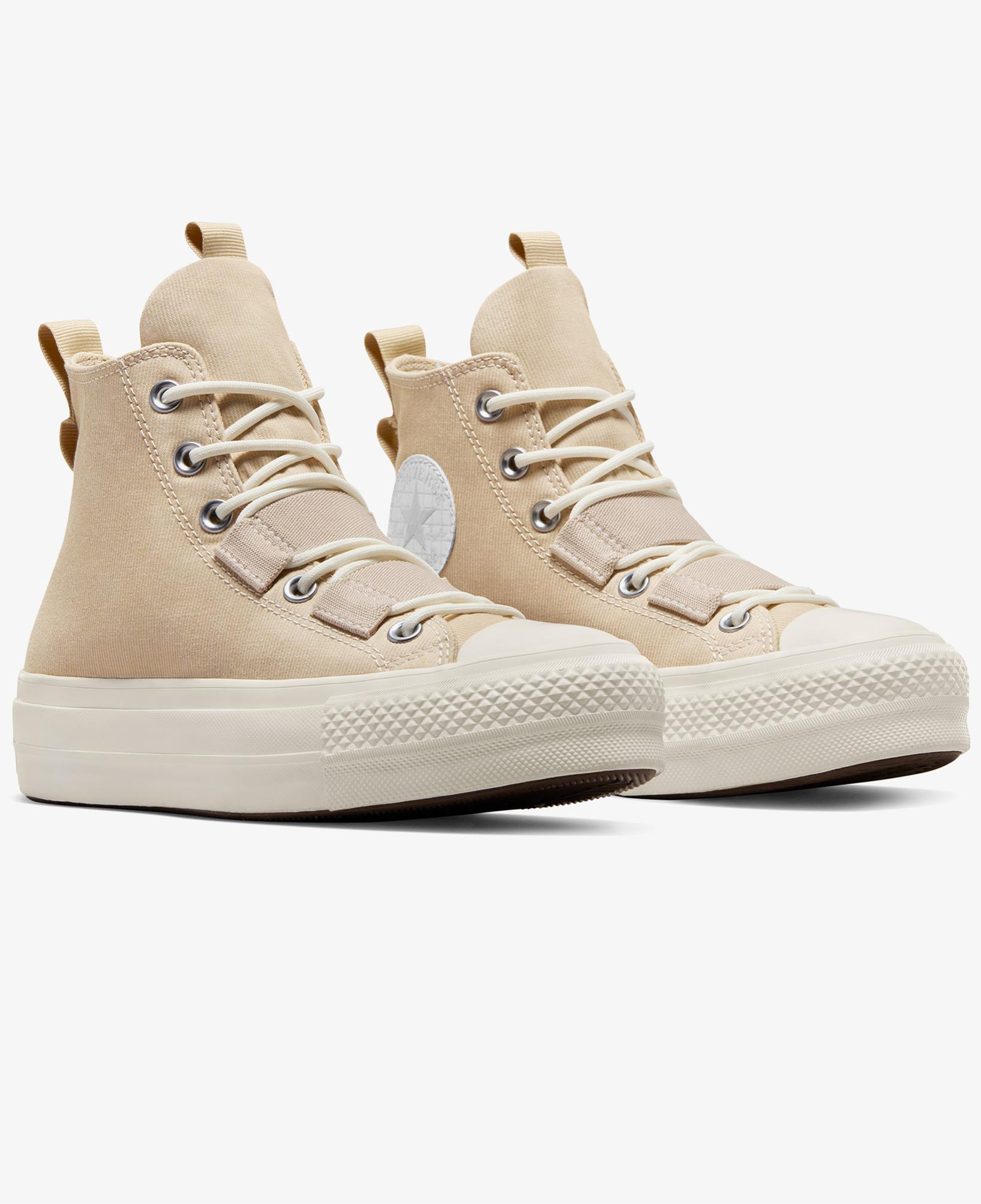Converse Chuck Taylor All Star Lift Unisex Bej Platform Sneaker