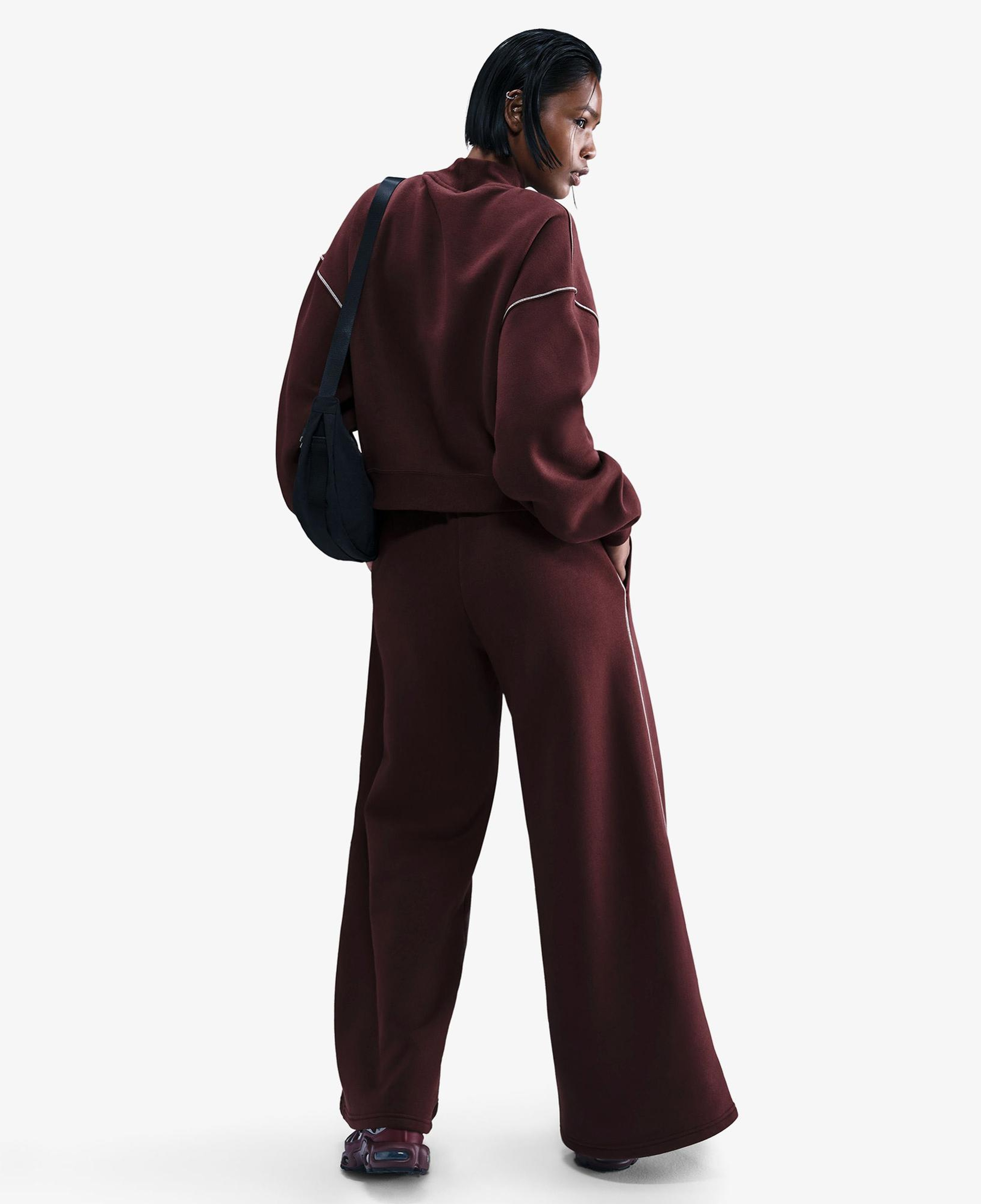 Nike Sportswear Phoenix Fleece Logo Kadın Bordo Eşofman Altı