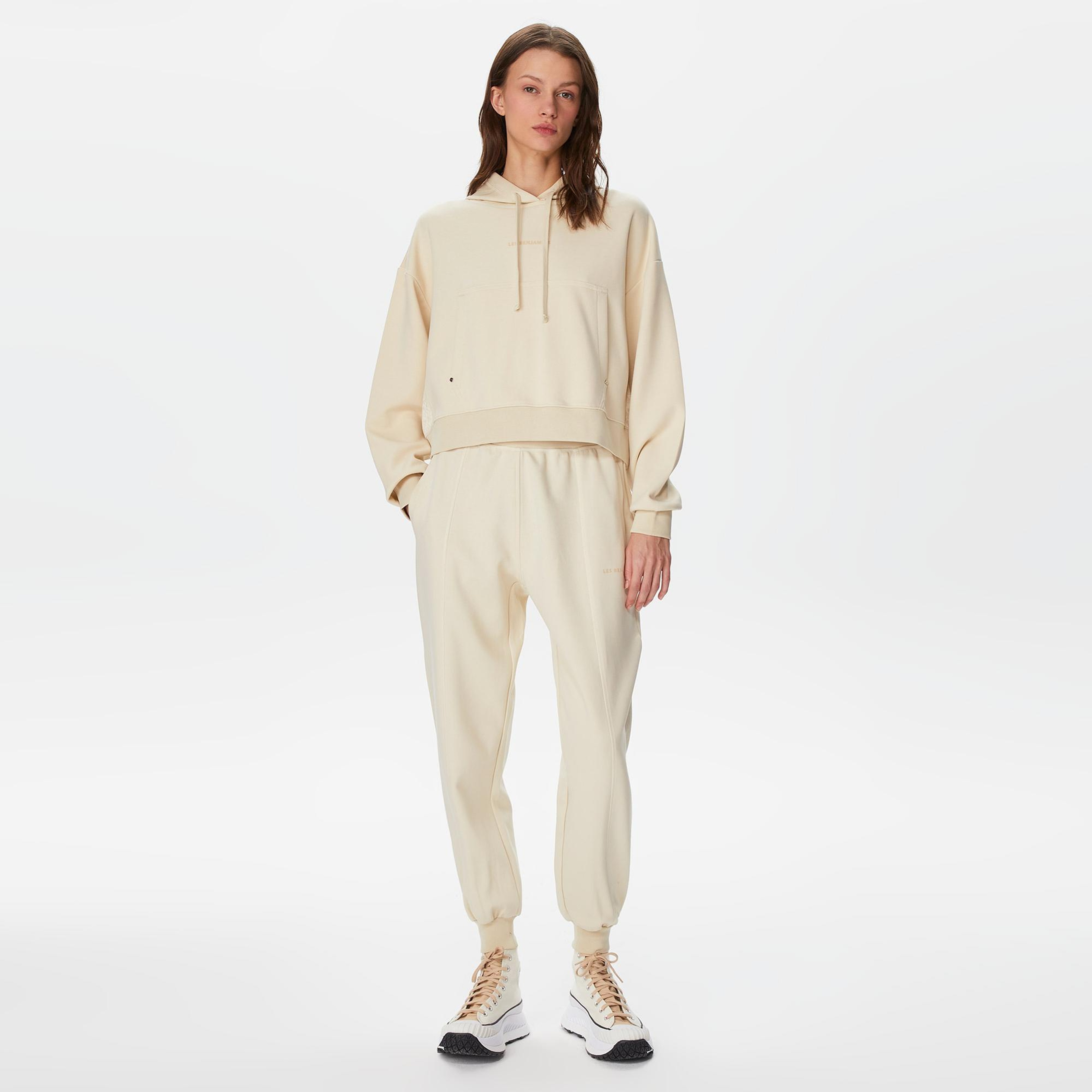 Les Benjamins 405 Kadın Krem Rengi Sweatshirt