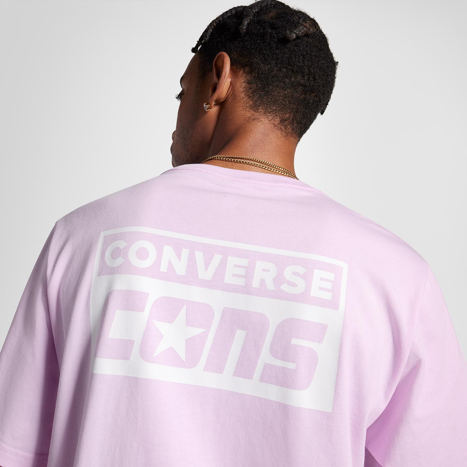 Converse Grafik Baskılı Erkek Lila T-Shirt