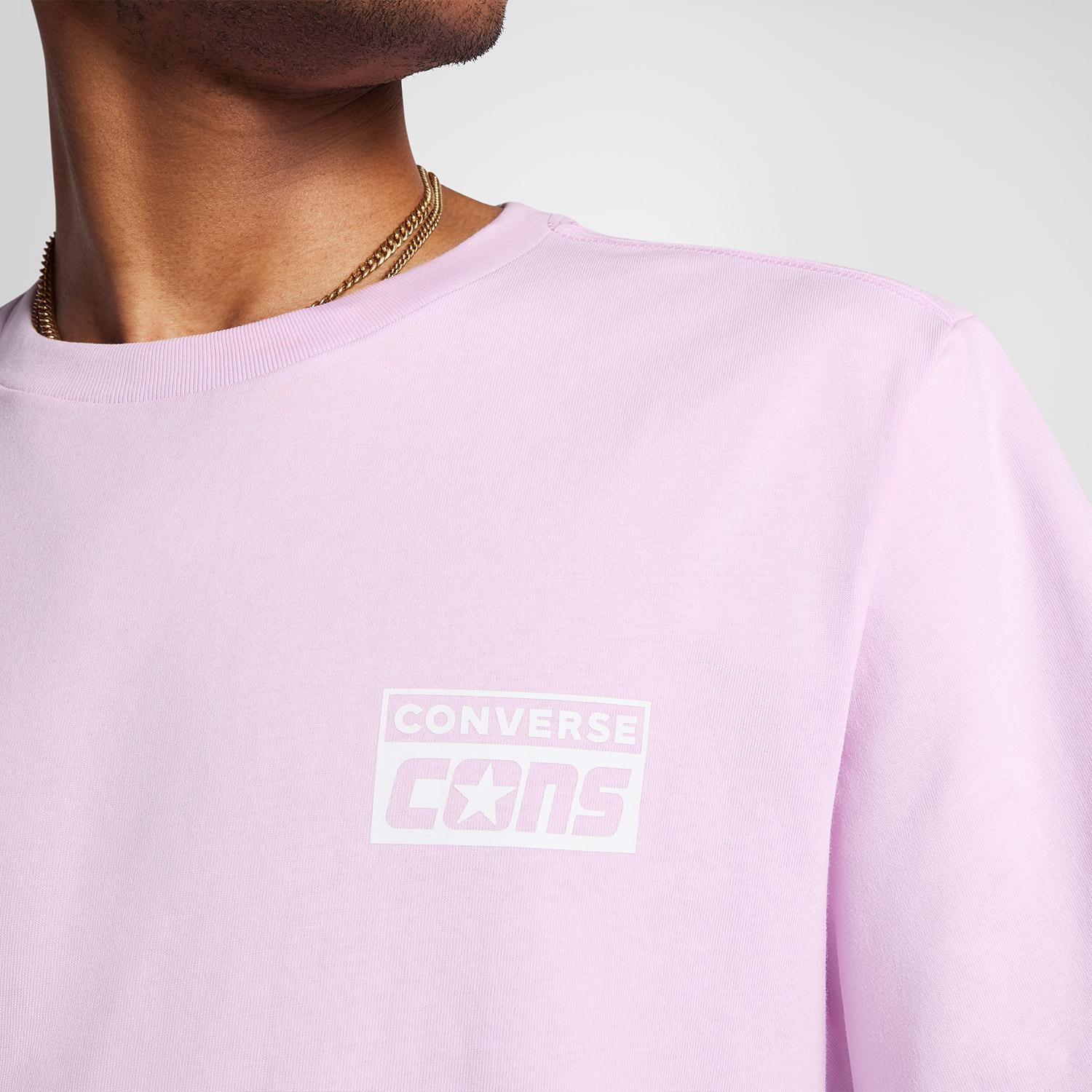 Converse Grafik Baskılı Erkek Lila T-Shirt
