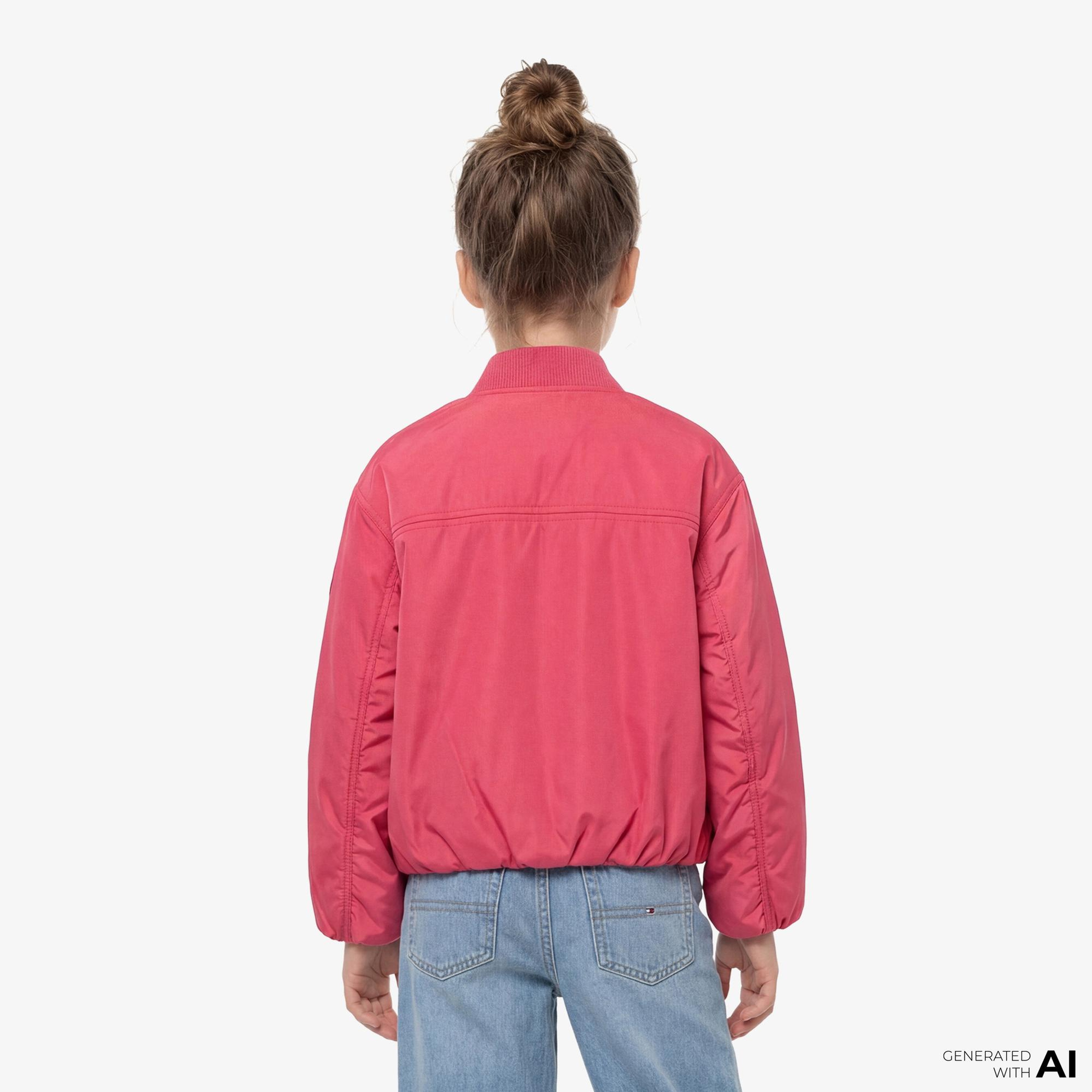 Tommy Hilfiger Essentials Çocuk Pembe Ceket