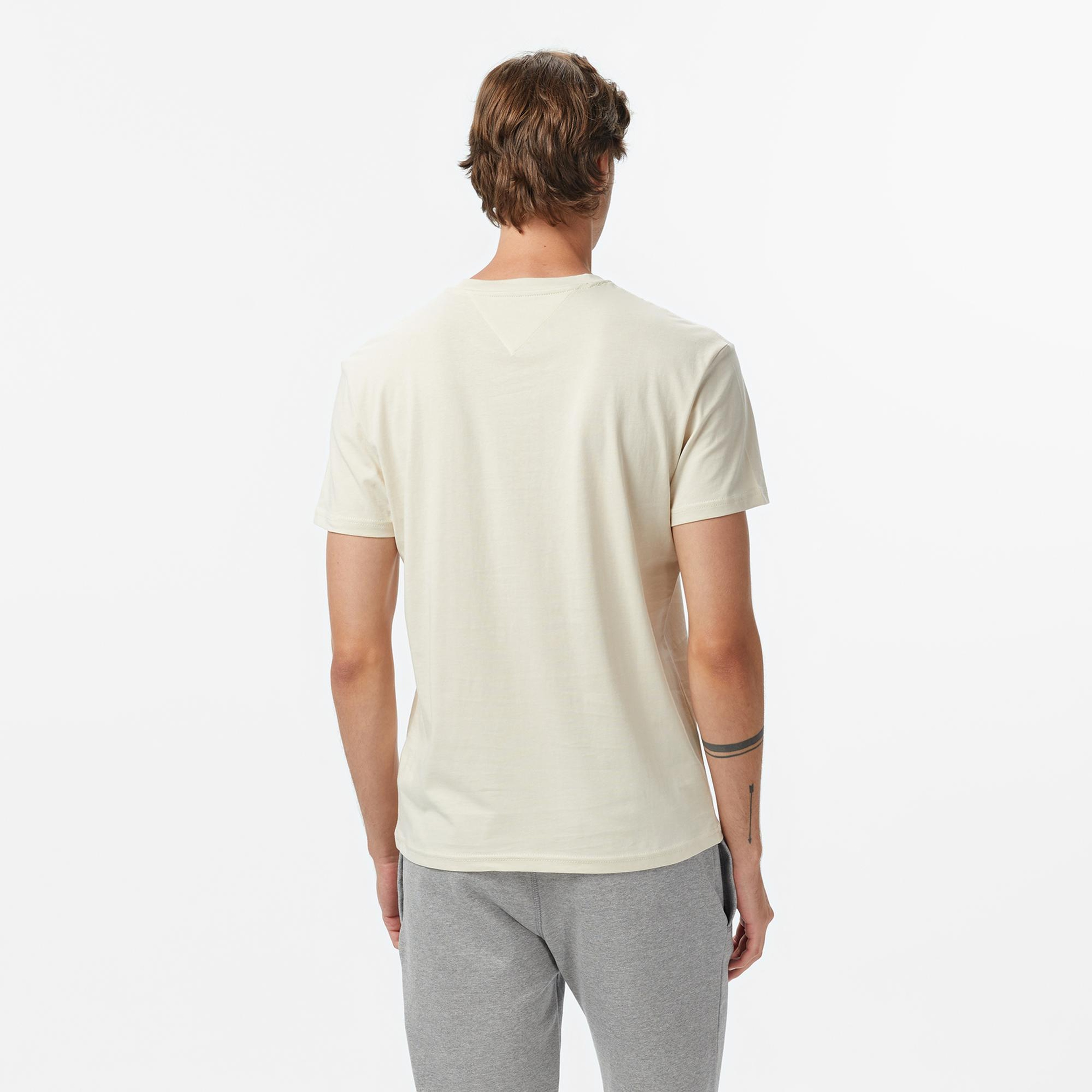Tommy Jeans Regular Erkek Bej T-Shirt
