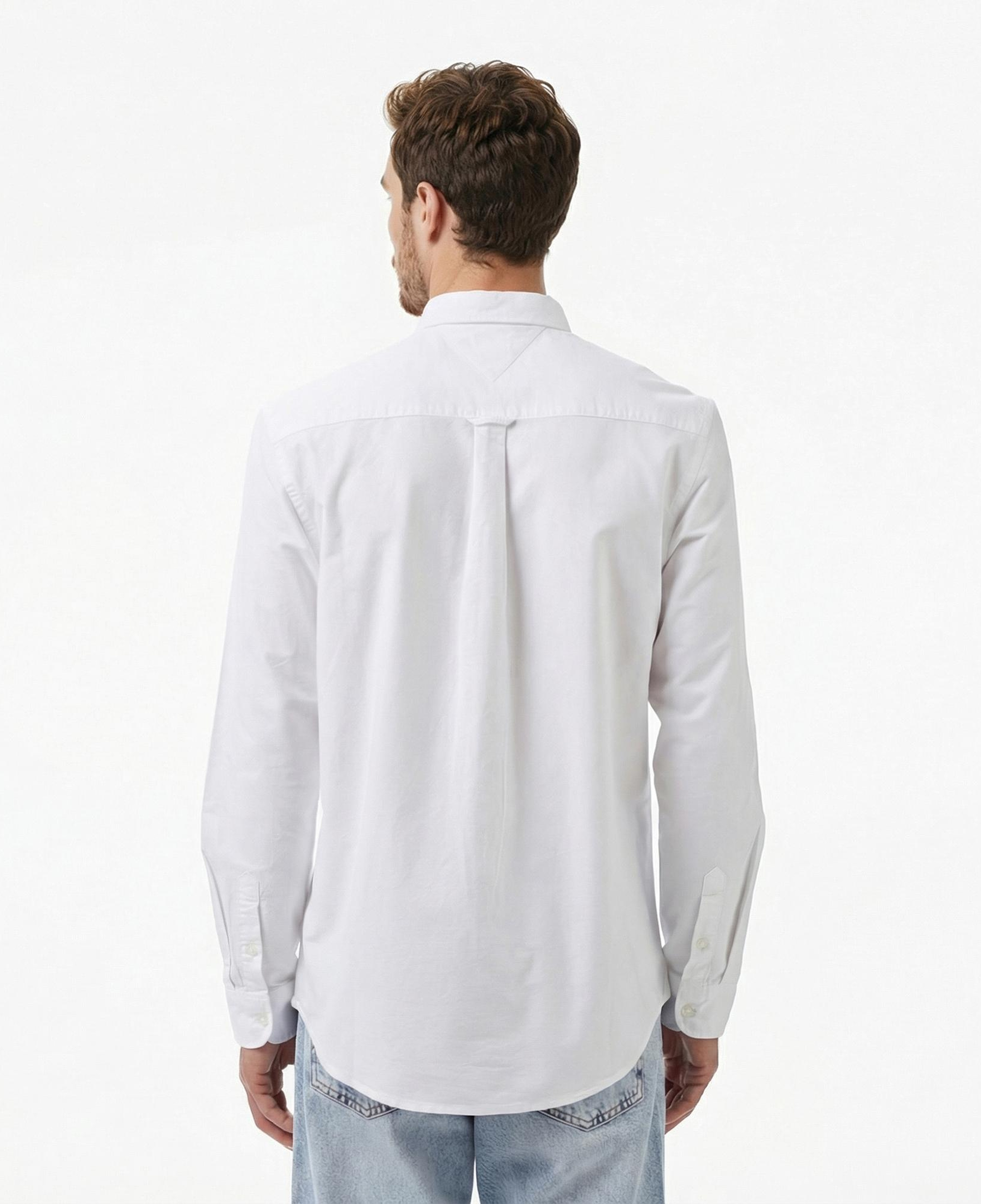 Tommy Hilfiger Oxford Erkek Beyaz Gömlek