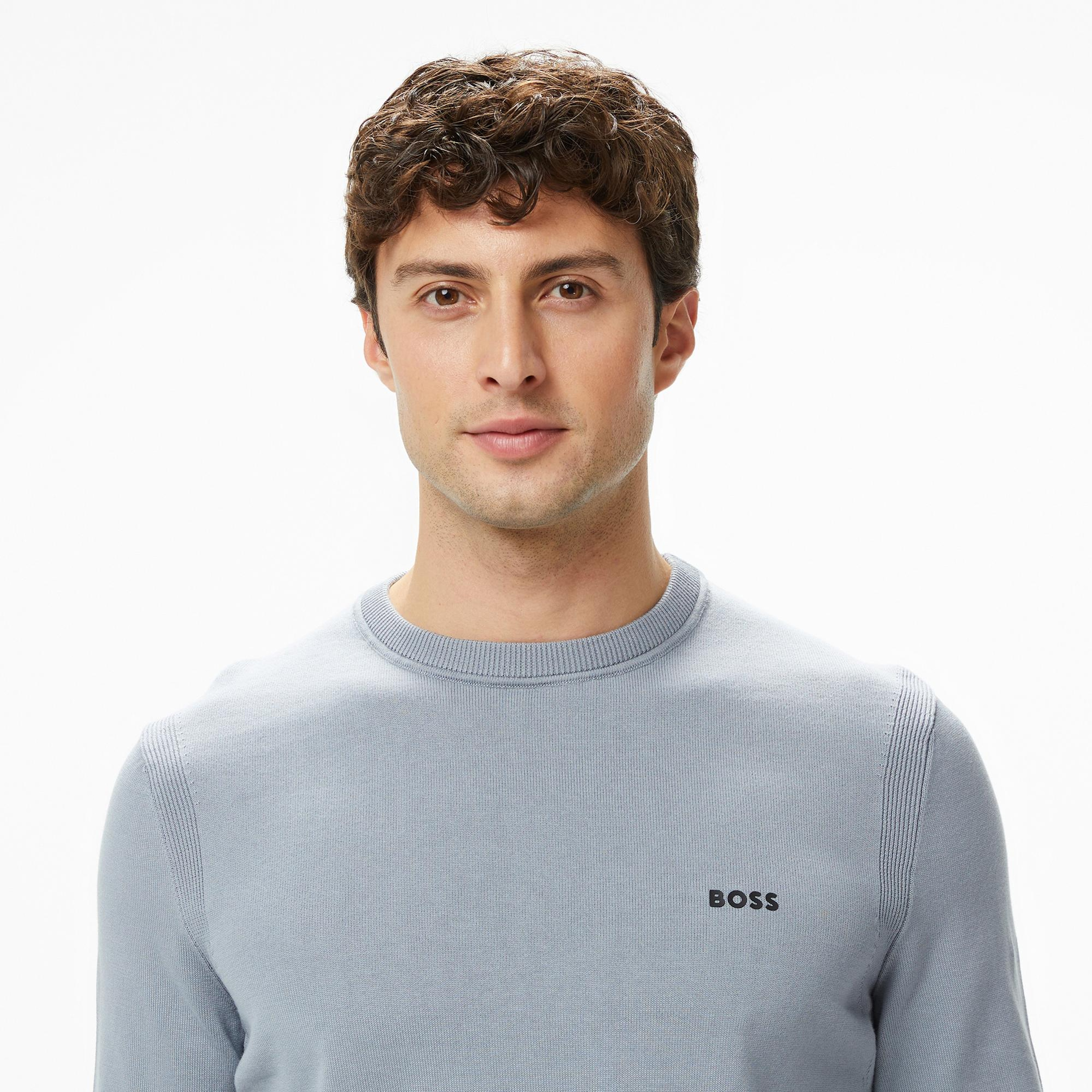 Boss Ever-X Erkek Gri Triko