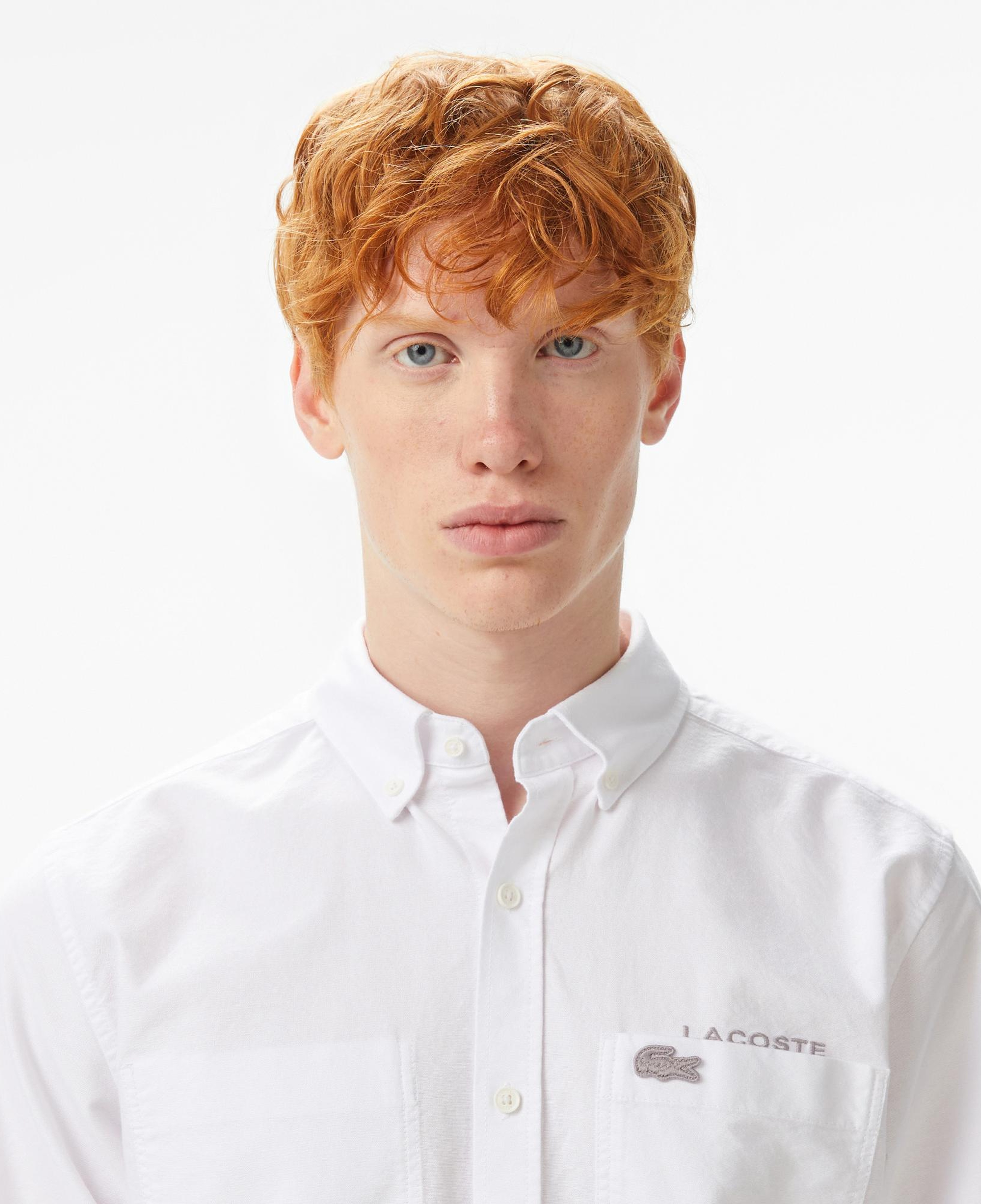 Lacoste Erkek Regular Fit Düğmeli Yaka Beyaz Gömlek