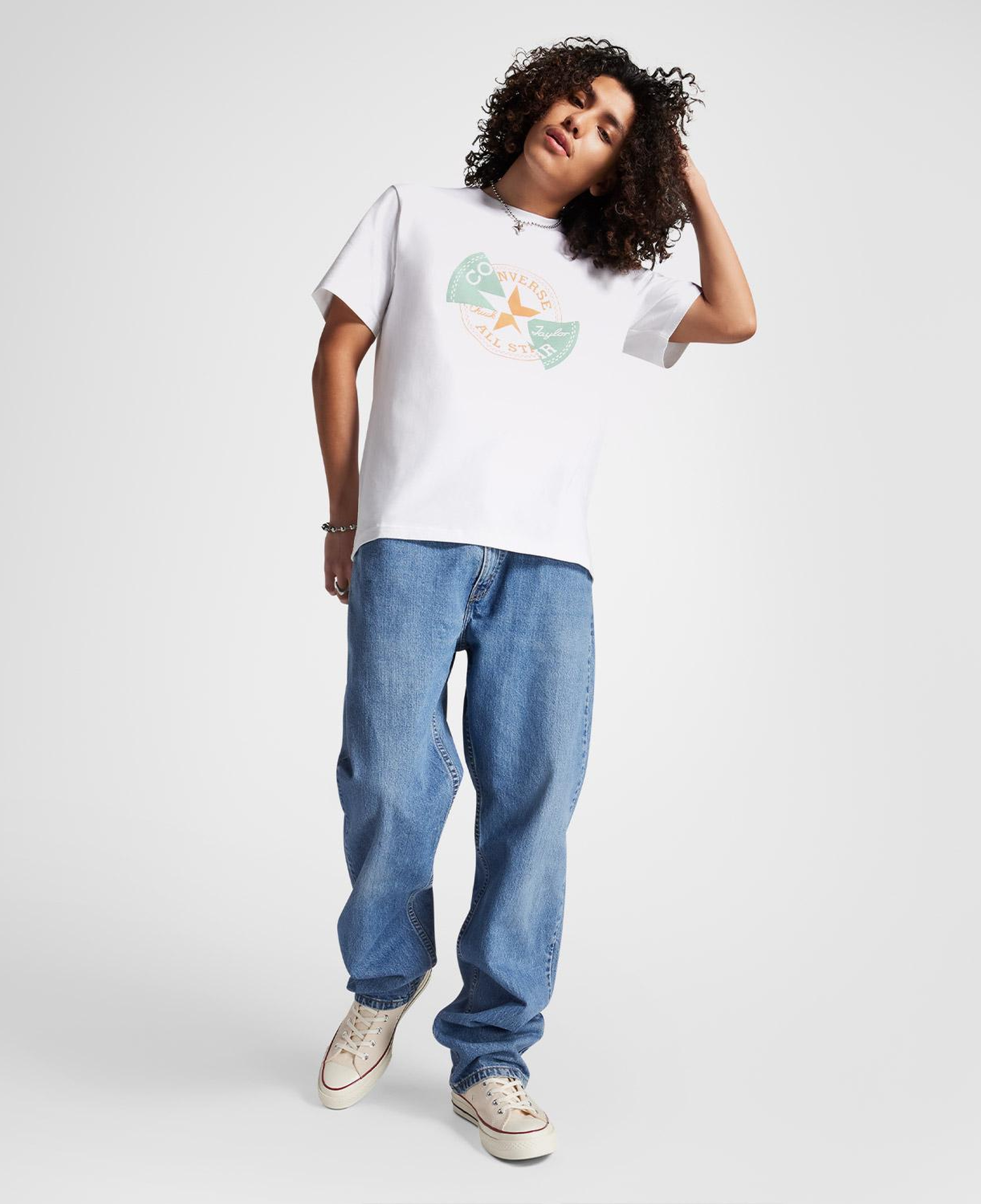 Converse Distorted Erkek Beyaz T-Shirt