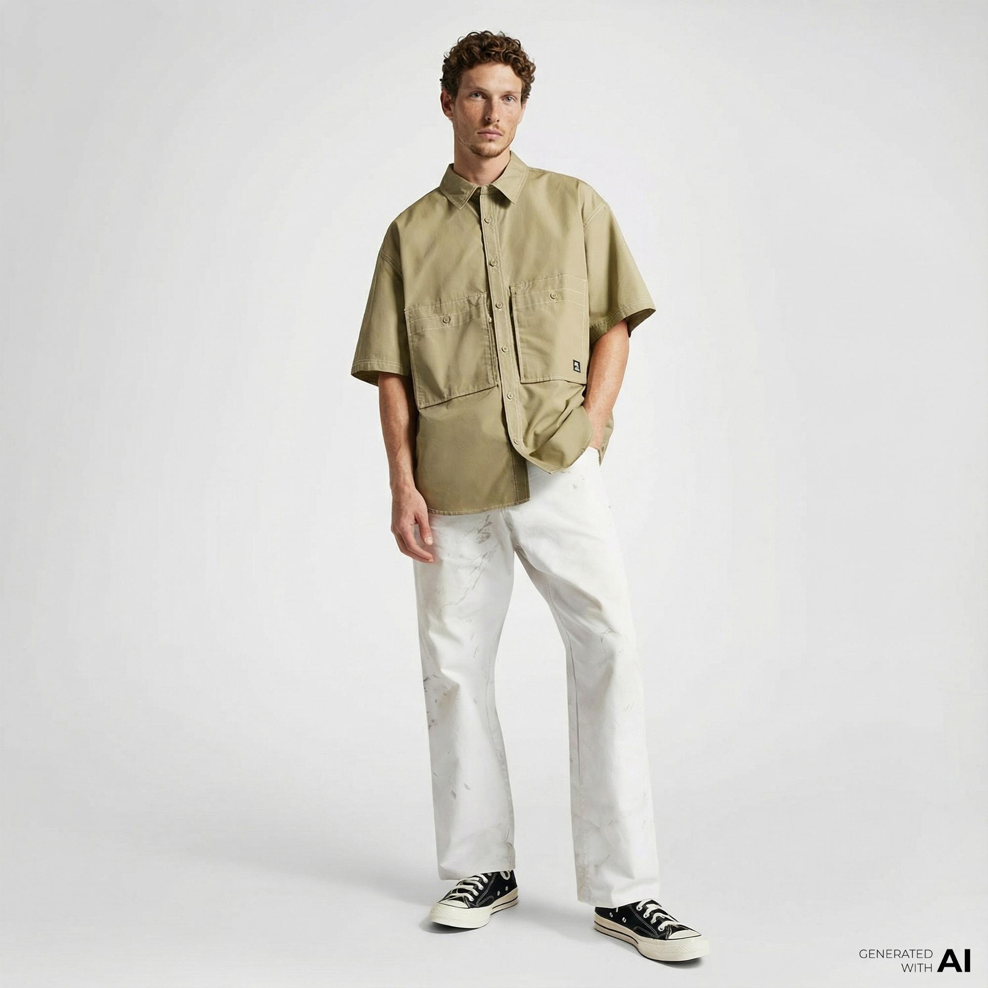 Converse Utility Erkek Haki Gömlek