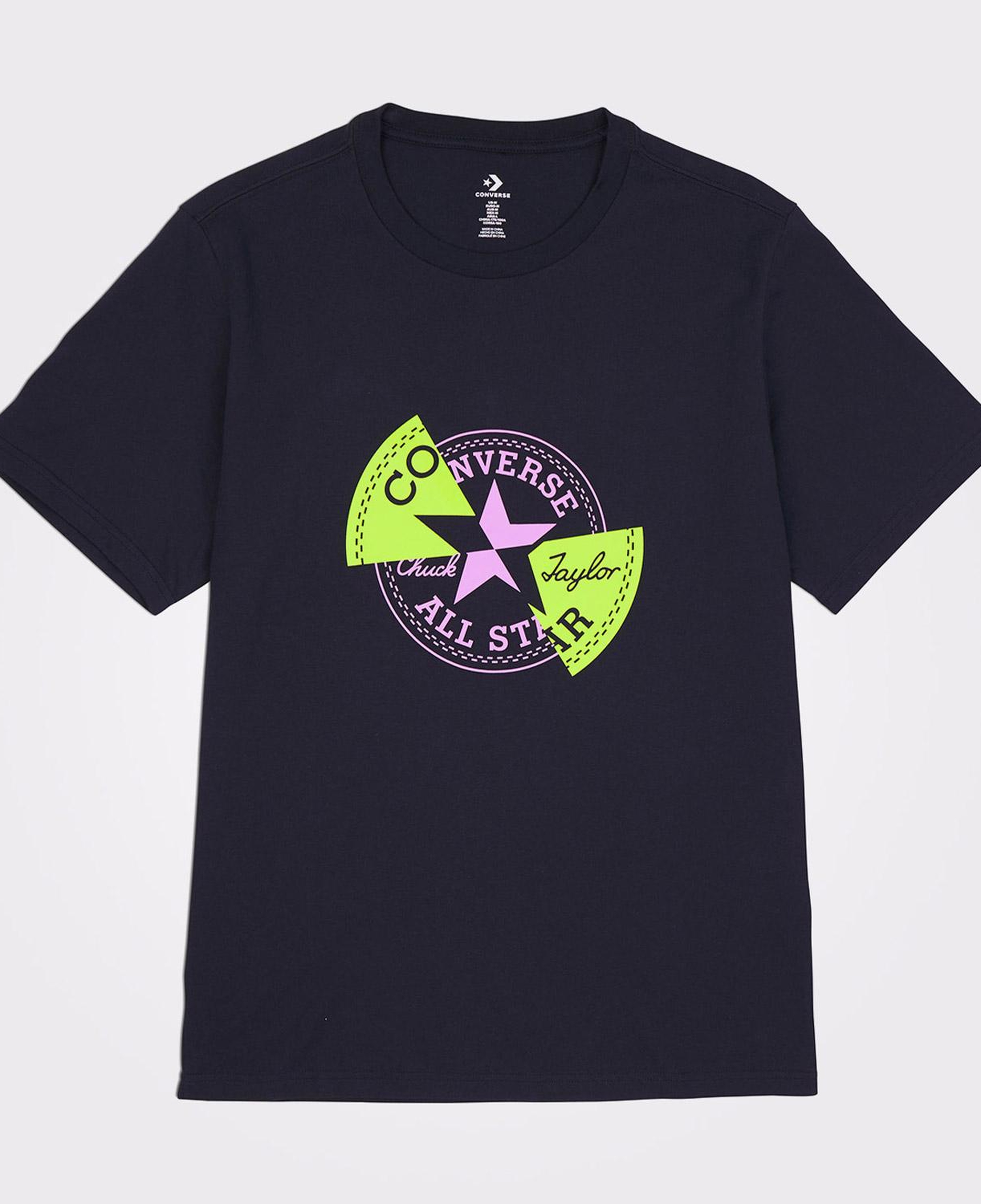 Converse Distorted Erkek Siyah T-Shirt