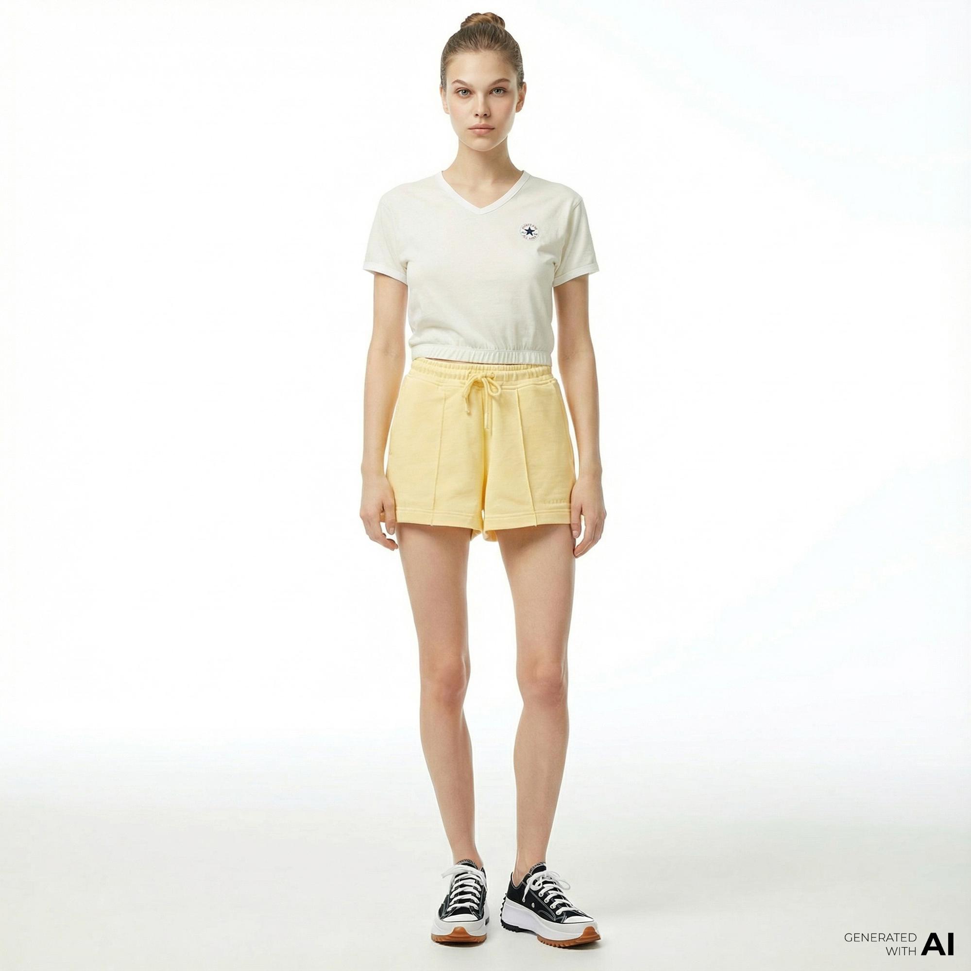 Converse Retro Kadın Beyaz T-Shirt