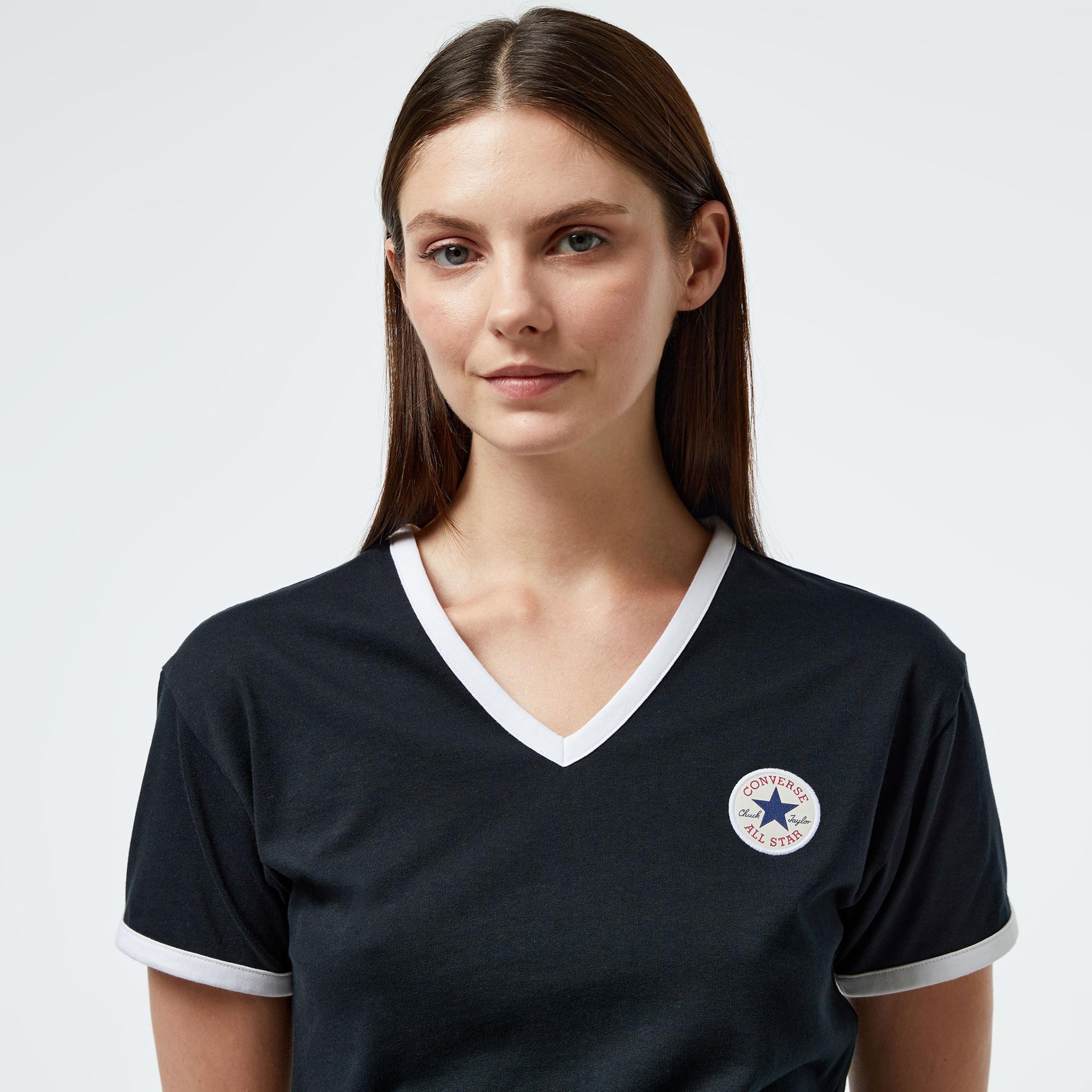 Converse Retro Kadın Siyah T-Shirt