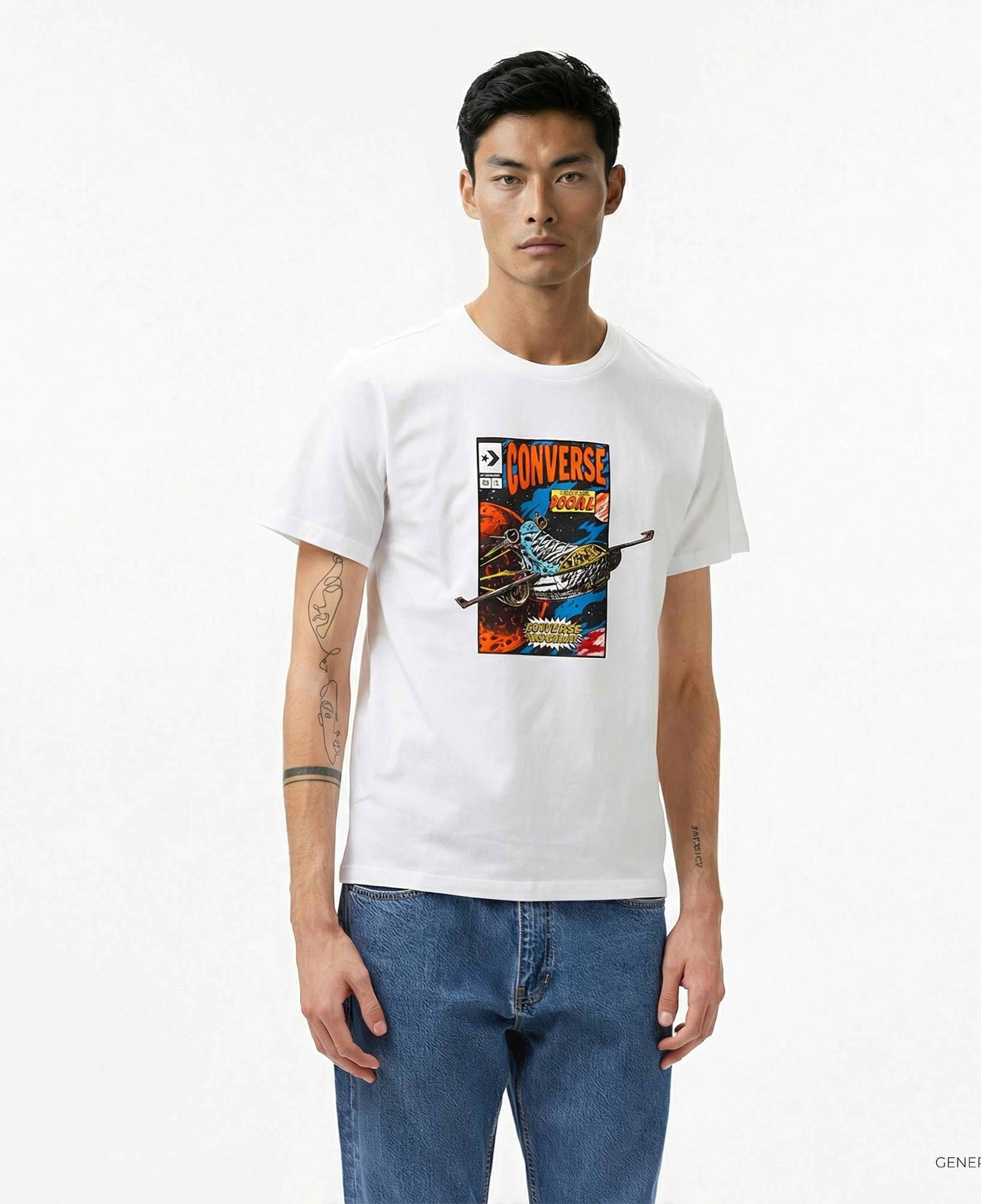 Converse Comic Cover Erkek Beyaz T-Shirt