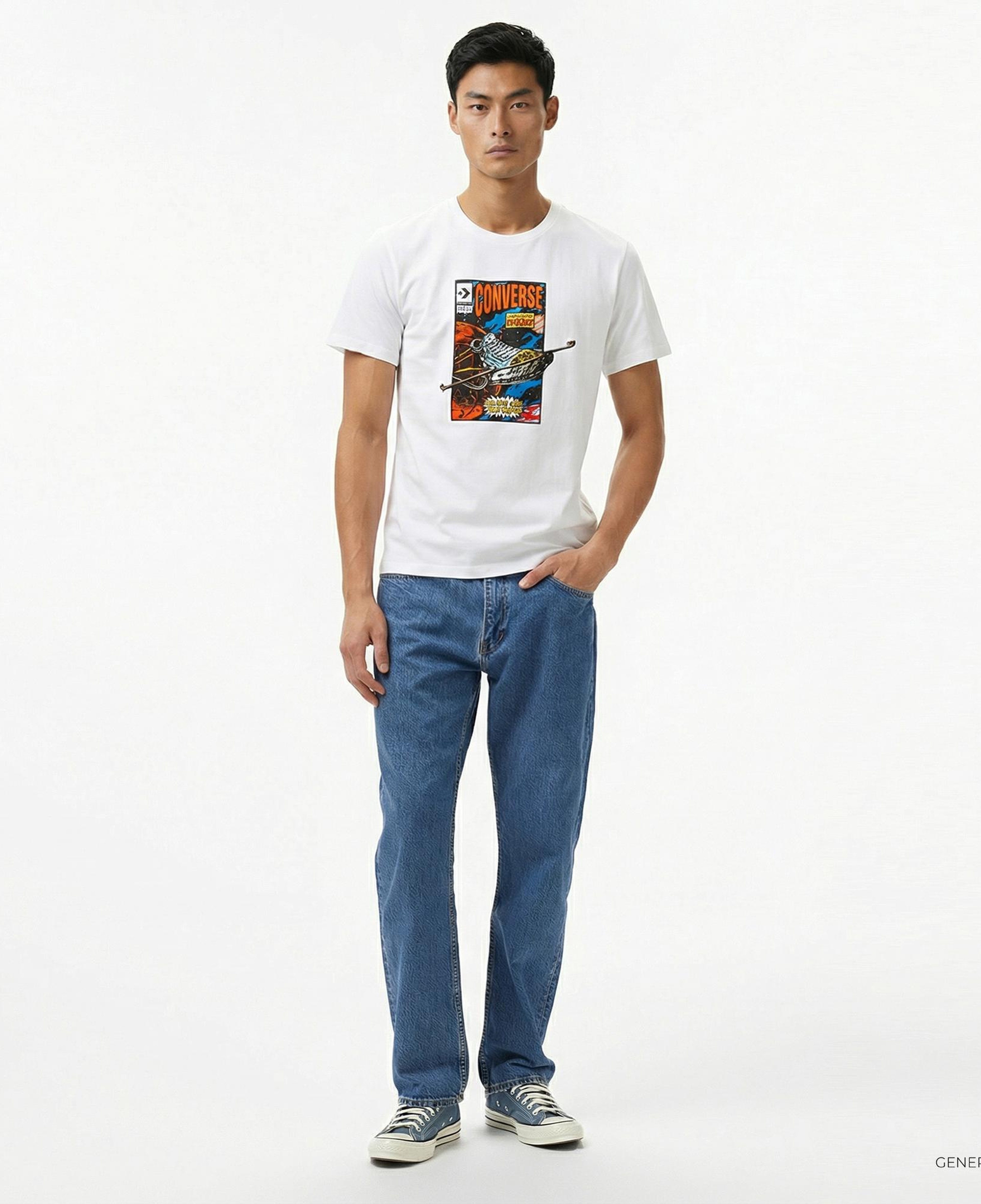 Converse Comic Cover Erkek Beyaz T-Shirt