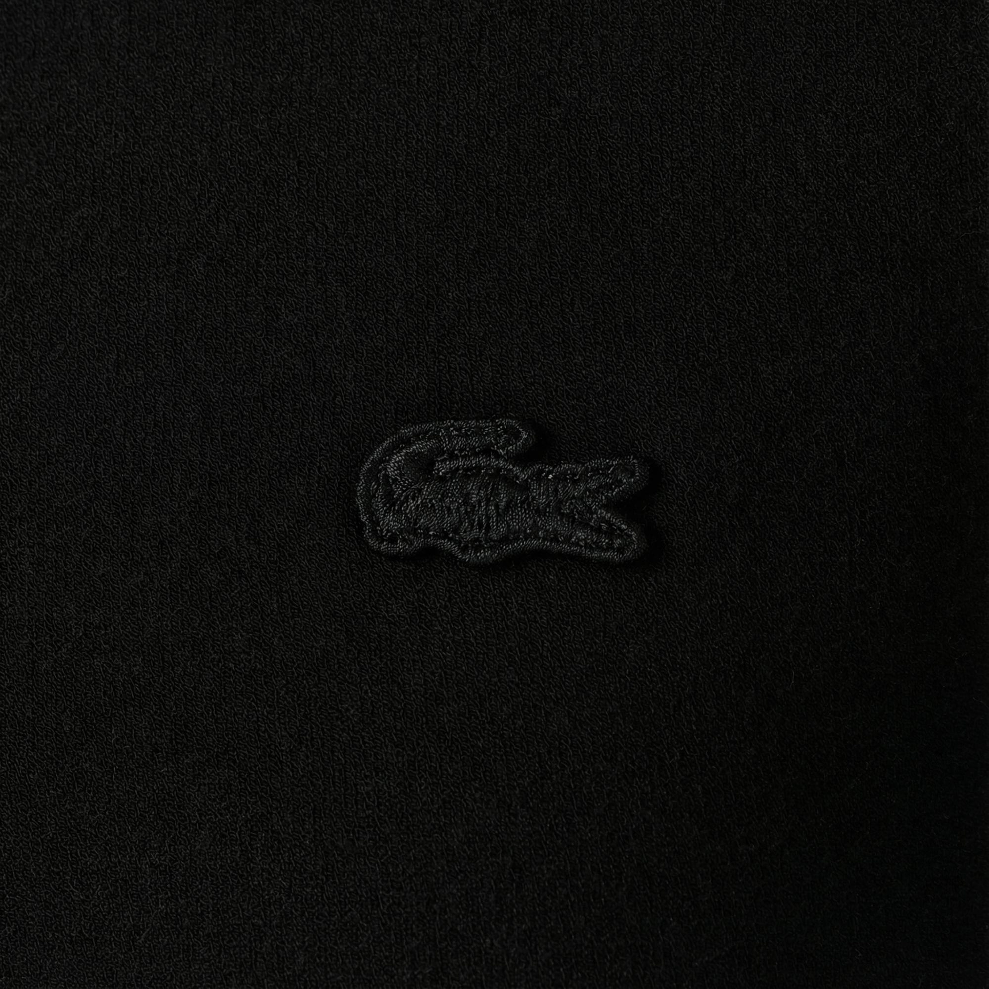 Lacoste Kadın Regular Fit Polo Yaka Siyah Kazak
