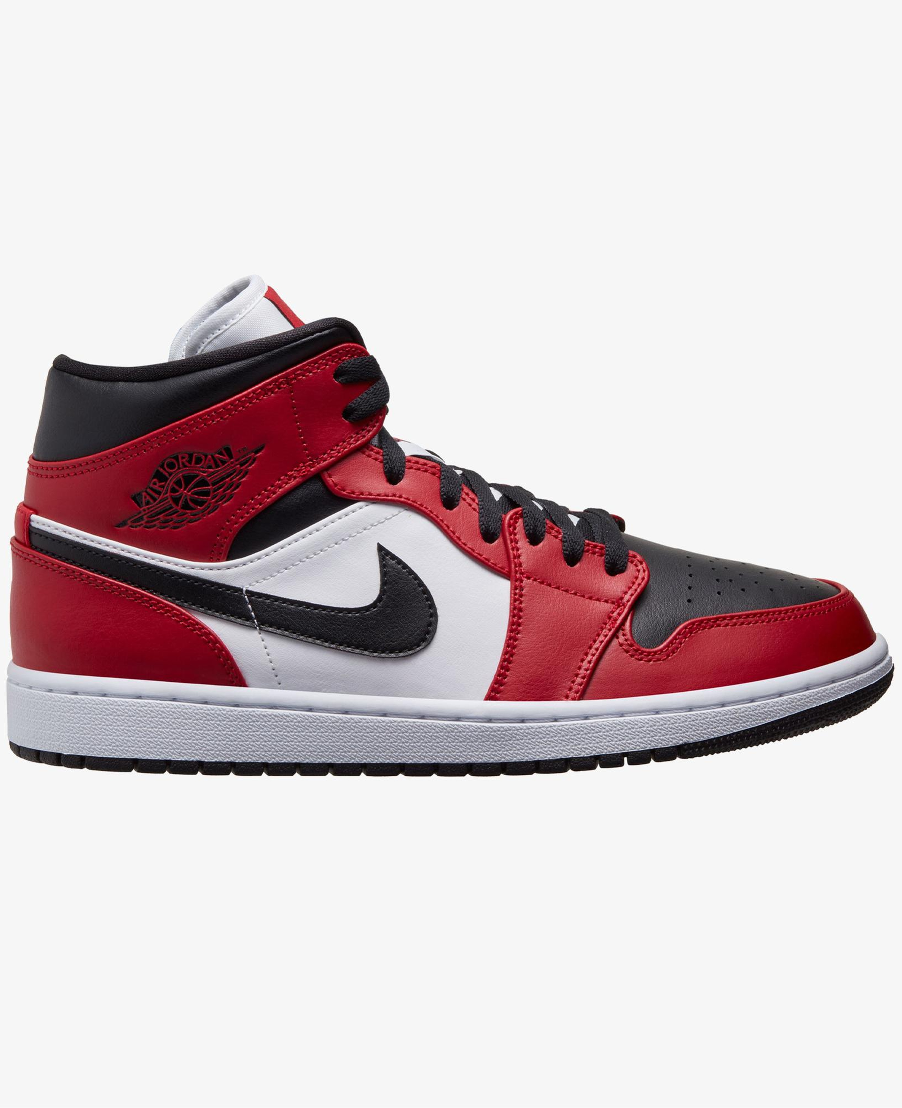 Jordan Air 1 Mid Erkek Kırmızı Spor Ayakkabı