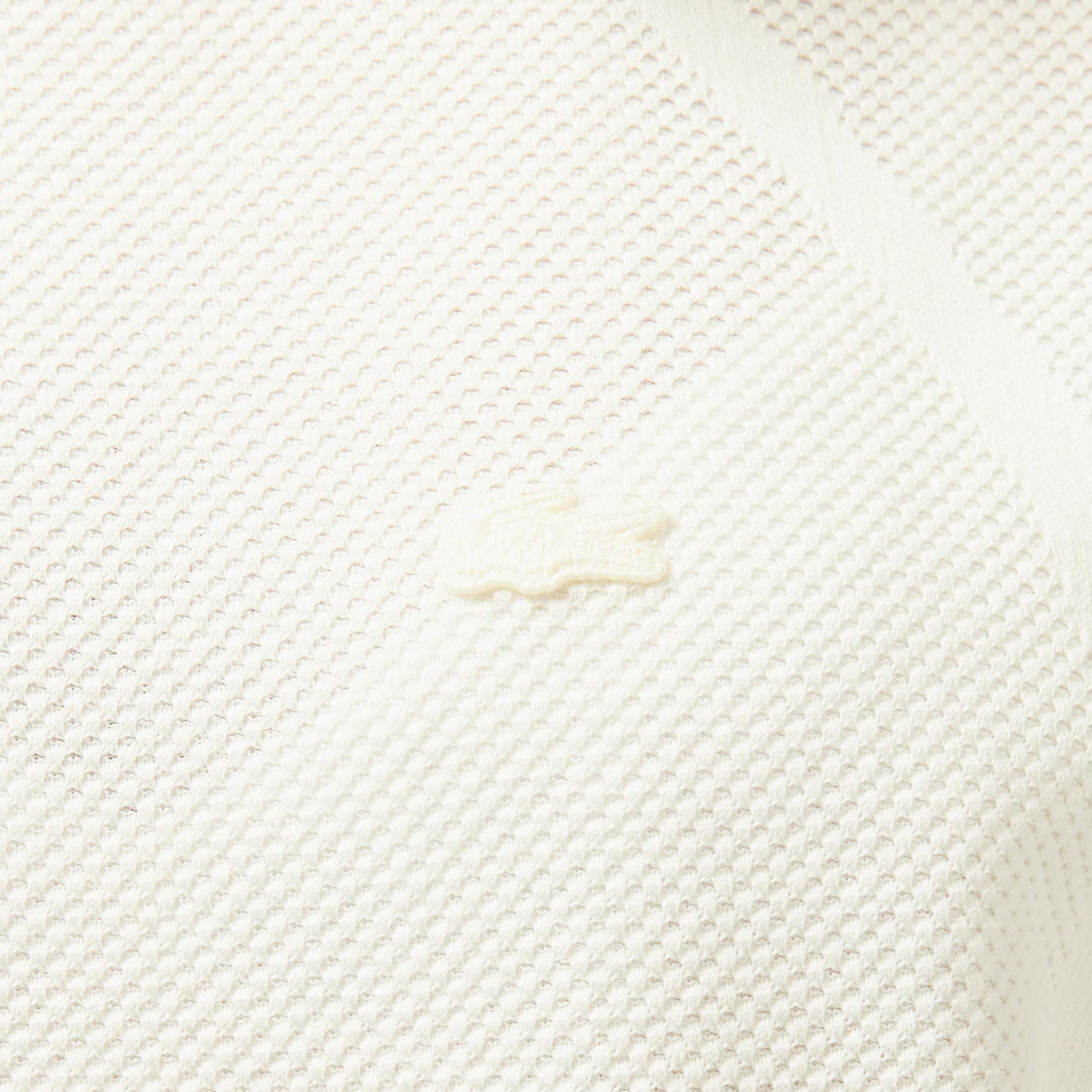 Lacoste Kadın Bisiklet Yaka Beyaz Triko