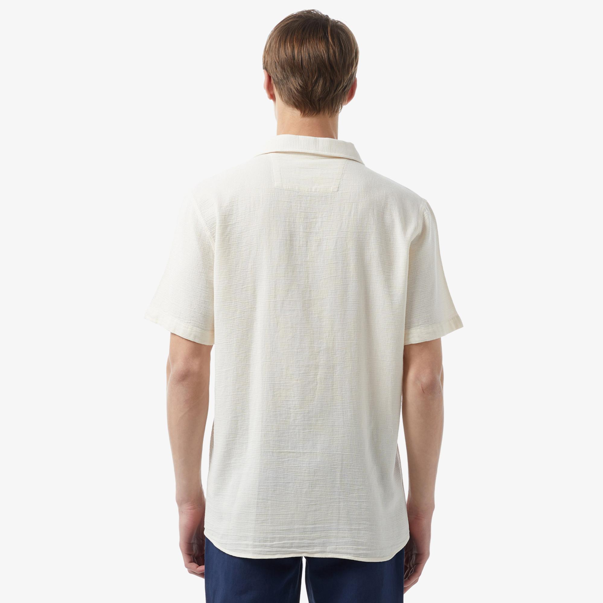 Lacoste Erkek Regular Fit Kısa Kollu Krem Gömlek