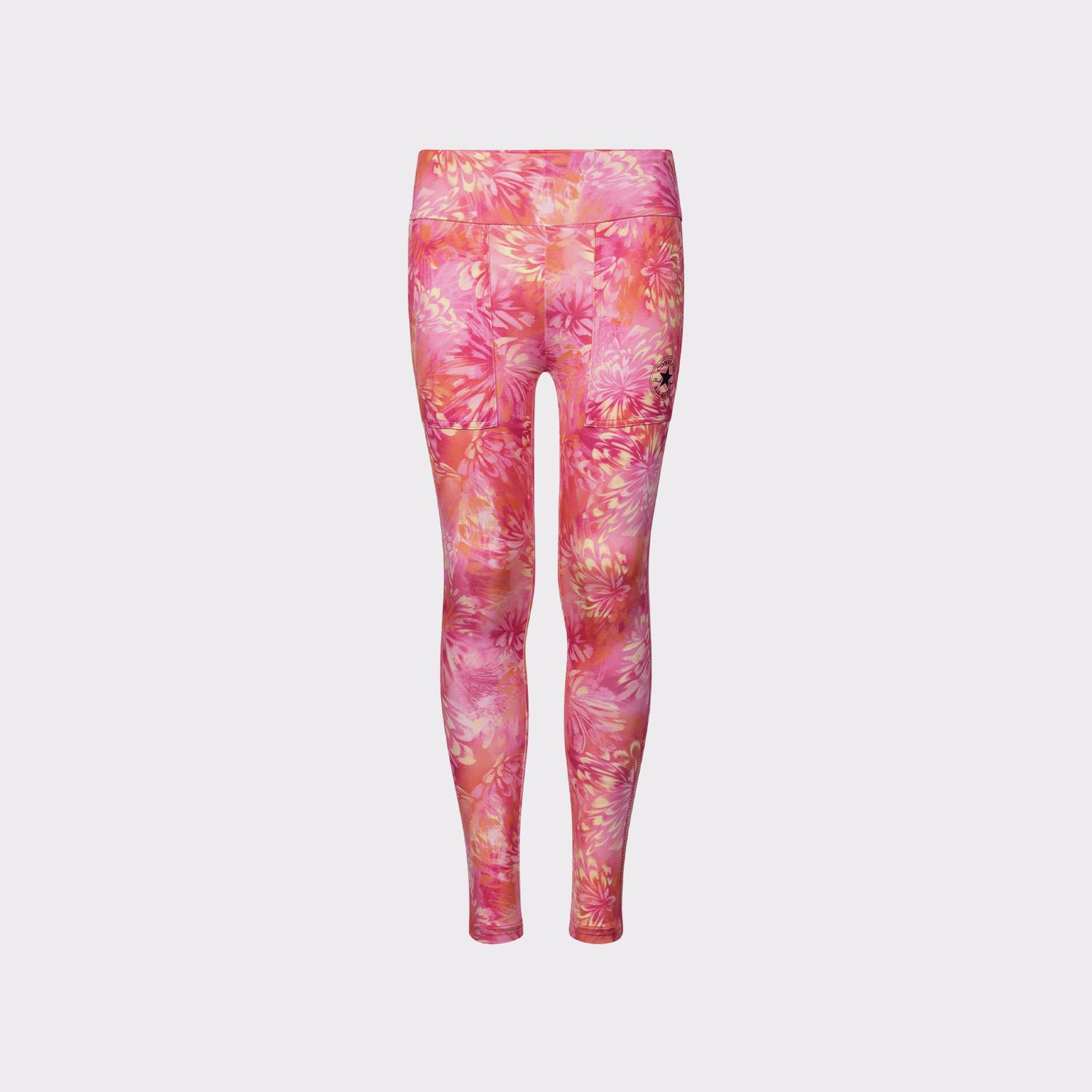 Converse Printed High Rise Çocuk Pembe Tayt