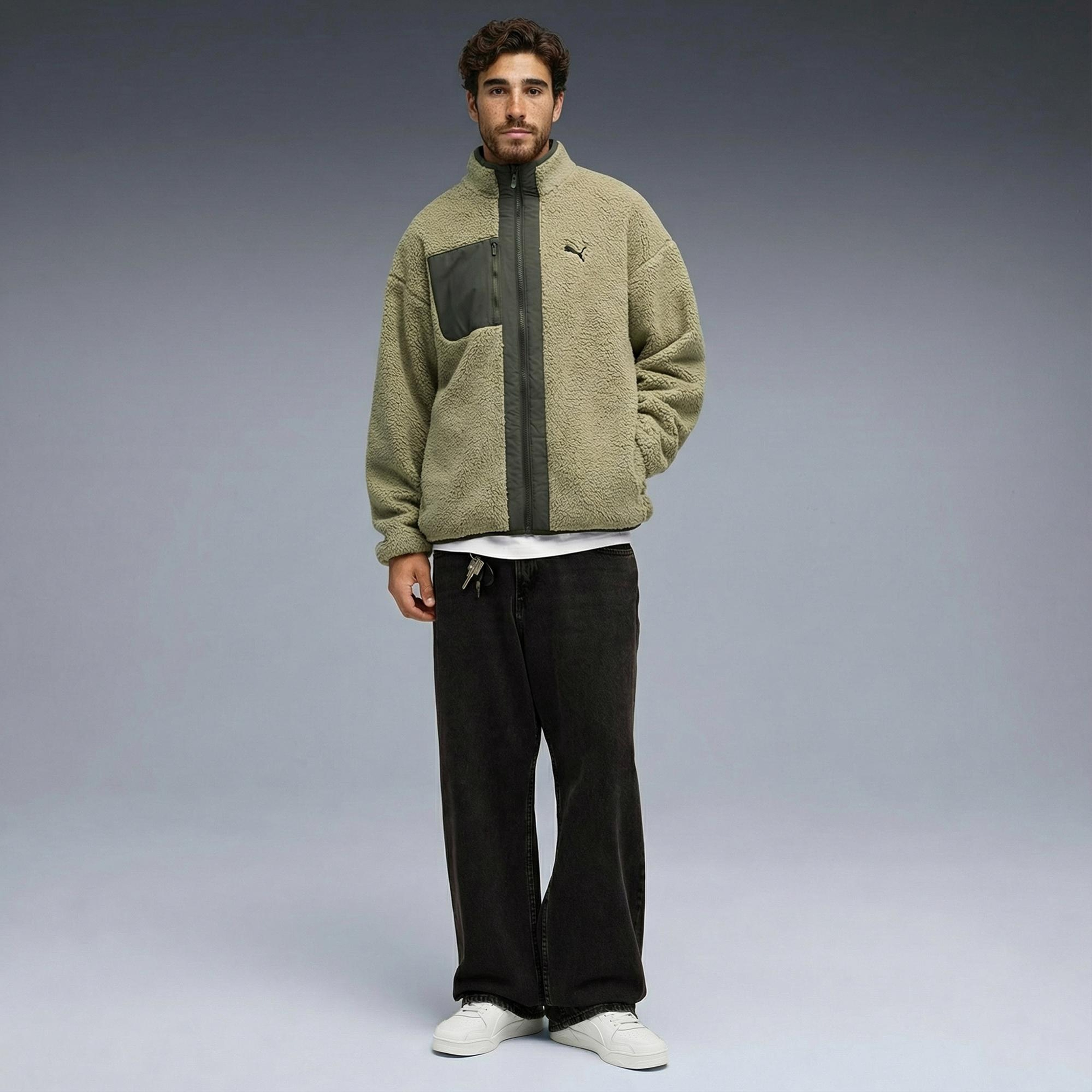 Puma Reversible Sherpa  Erkek Haki Ceket