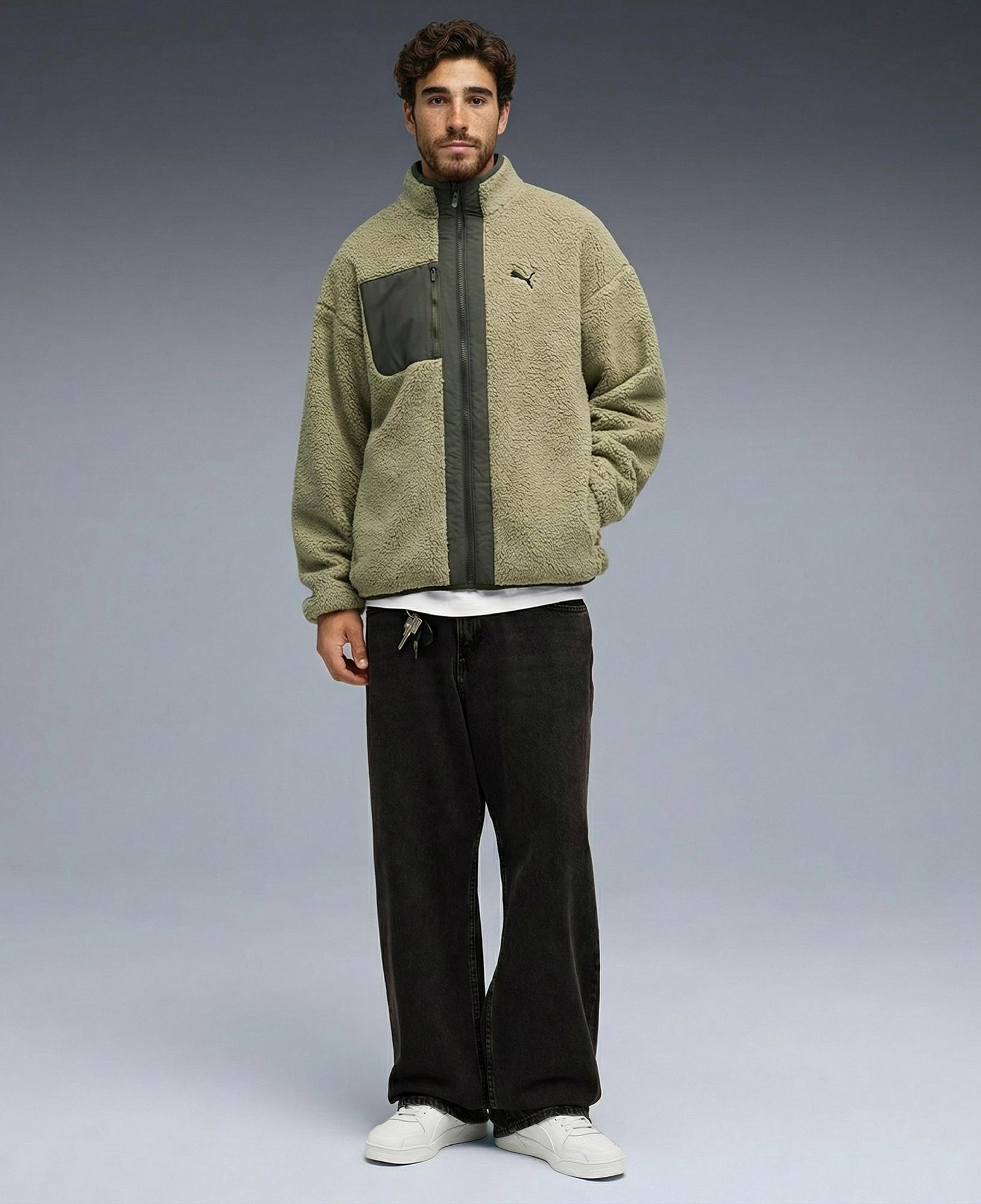 Puma Reversible Sherpa  Erkek Haki Ceket