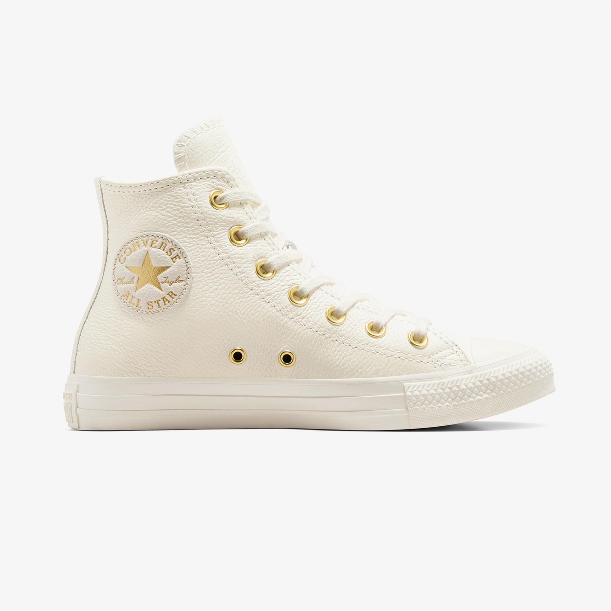 Converse Chuck Taylor All Star Kadın Krem Deri Sneaker
