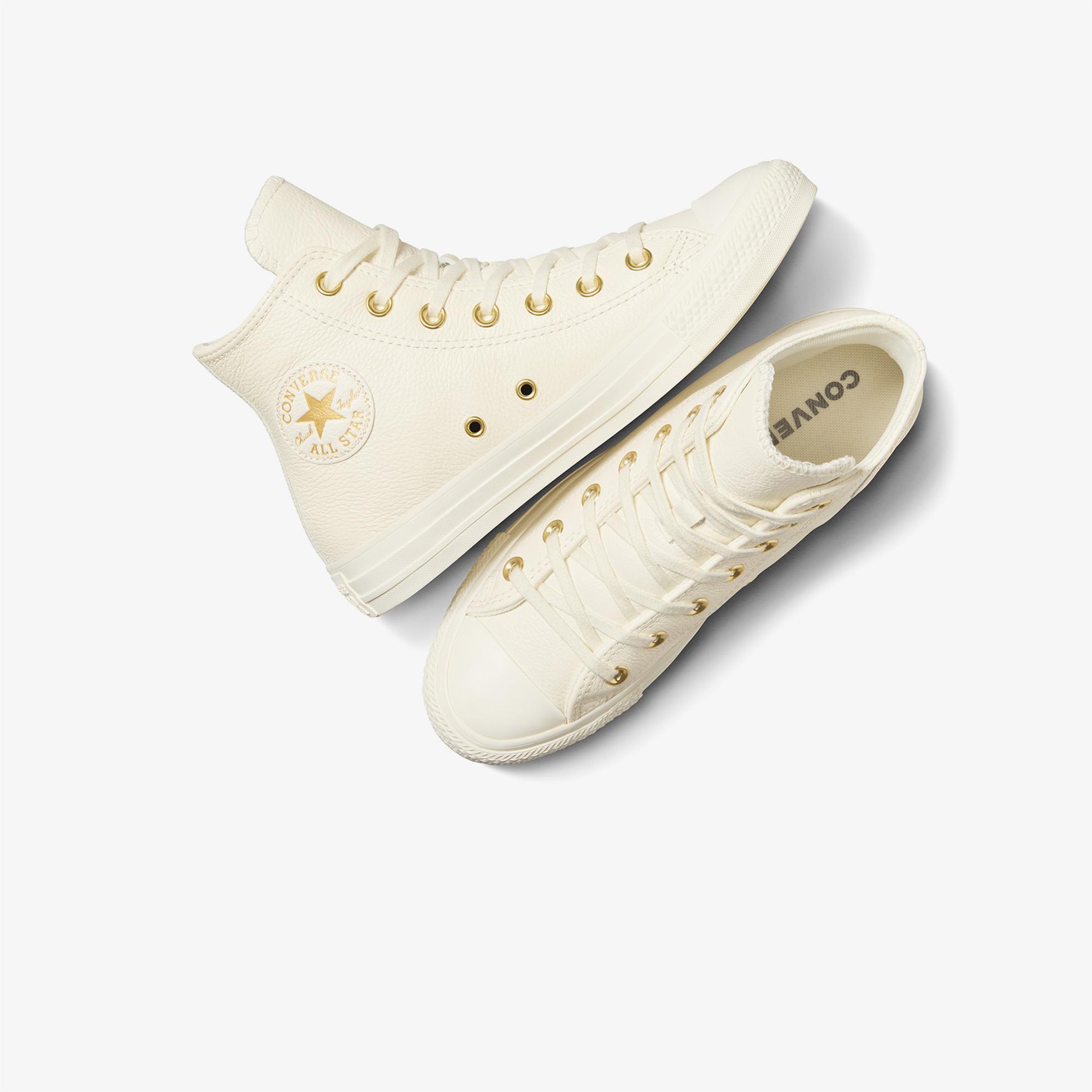 Converse Chuck Taylor All Star Kadın Krem Deri Sneaker