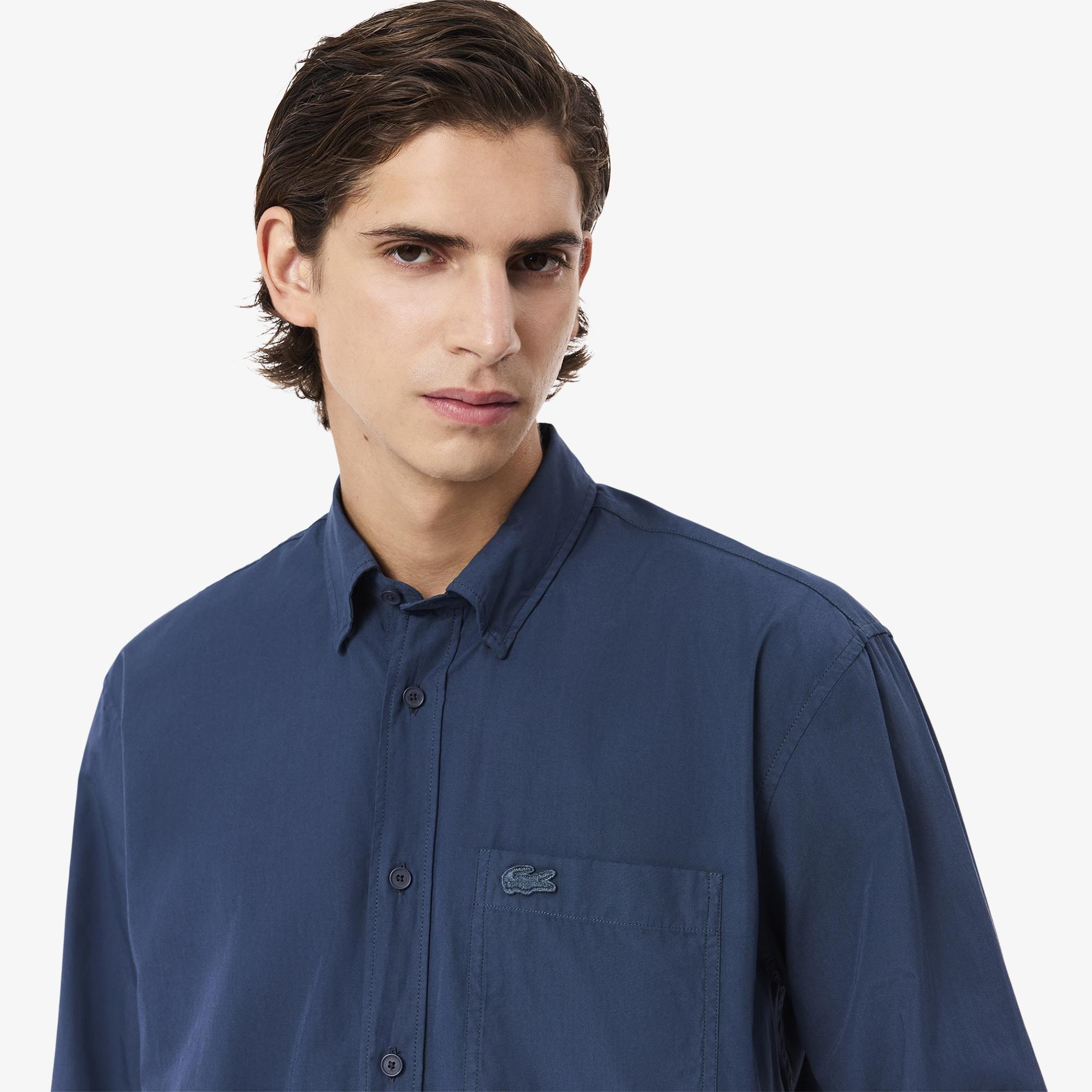 Lacoste Erkek Relaxed Fit Mavi Gömlek