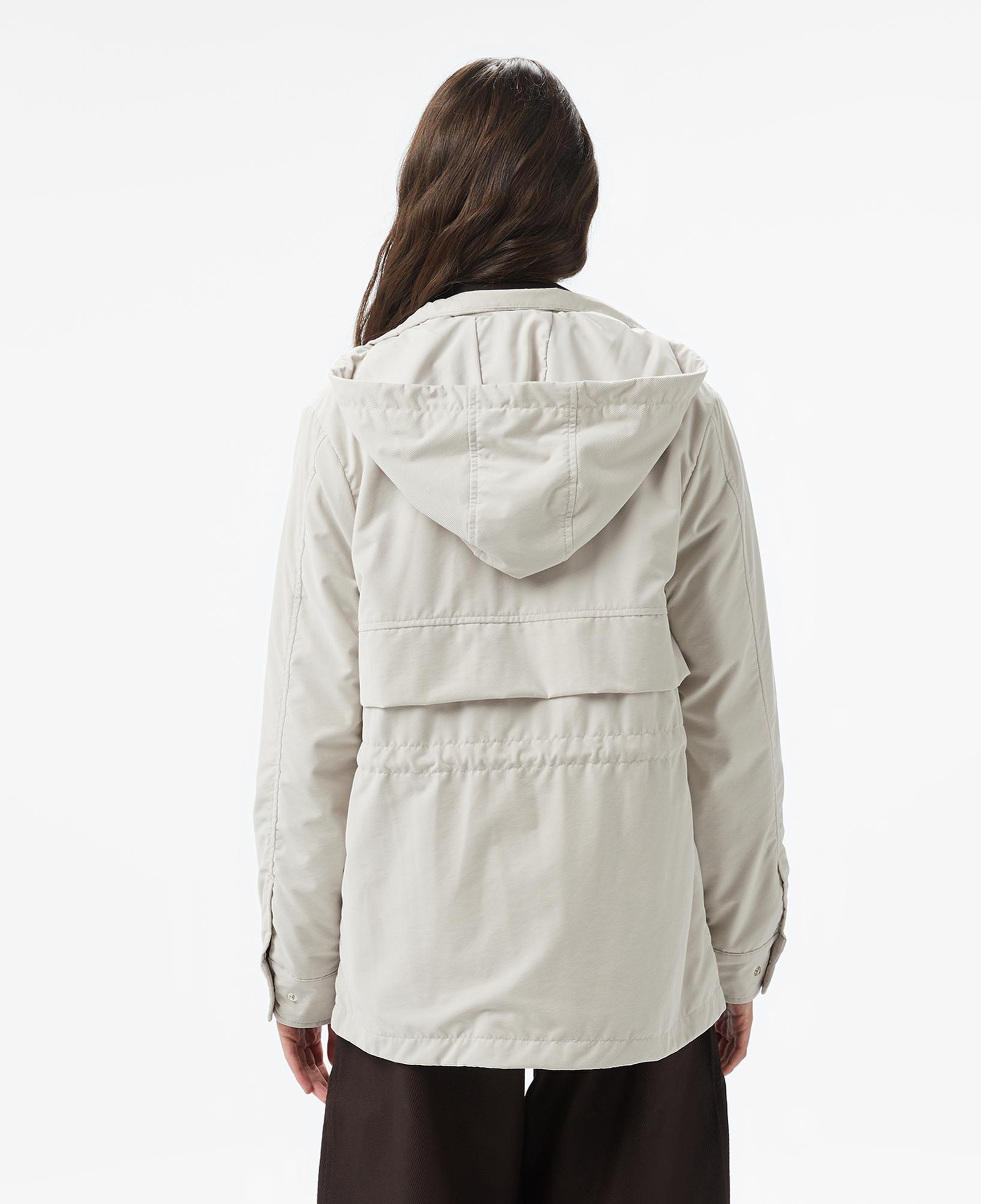 Lacoste Kadın Kapüşonlu Beyaz Mont