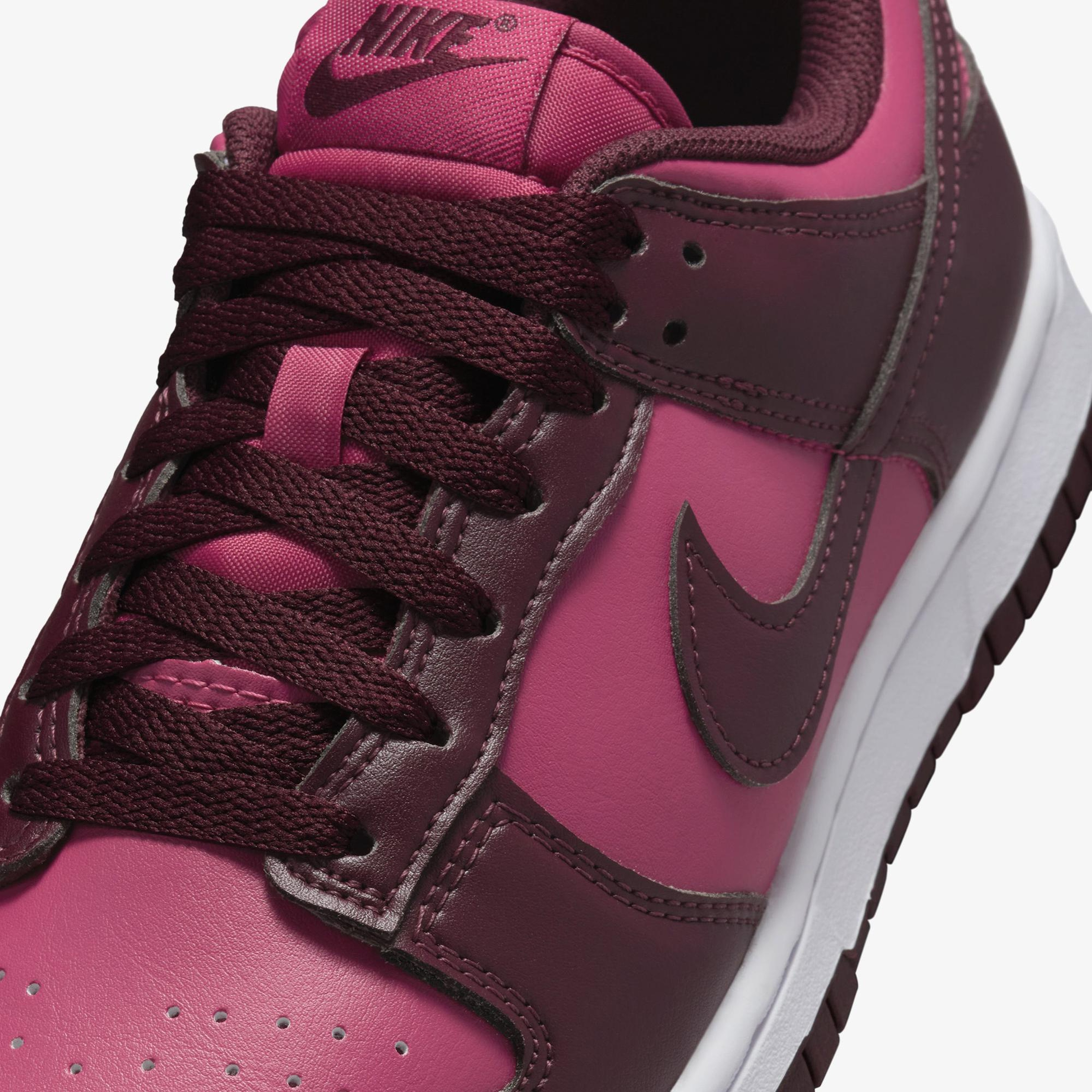 Nike Dunk Low Kadın Bordo Spor Ayakkabı