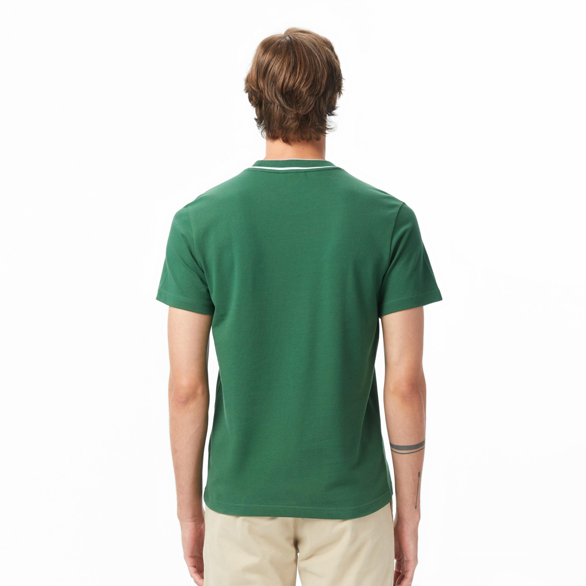 Lacoste Erkek Regular Fit Bisiklet Yaka Yeşil T-Shirt