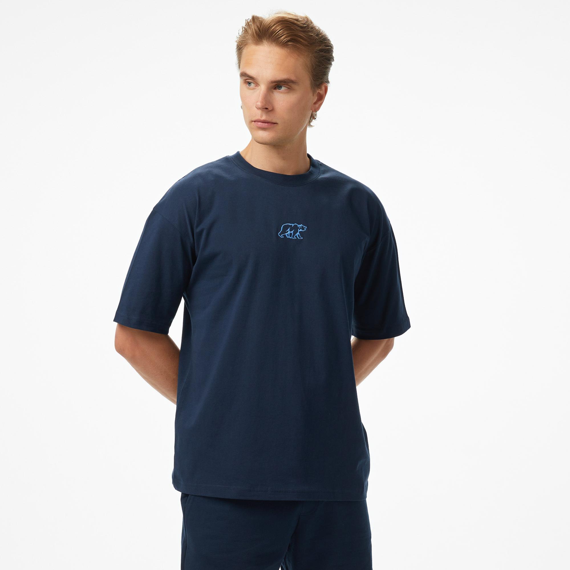 Ucla Sinclair Erkek Lacivert Bisiklet Yaka T-Shirt