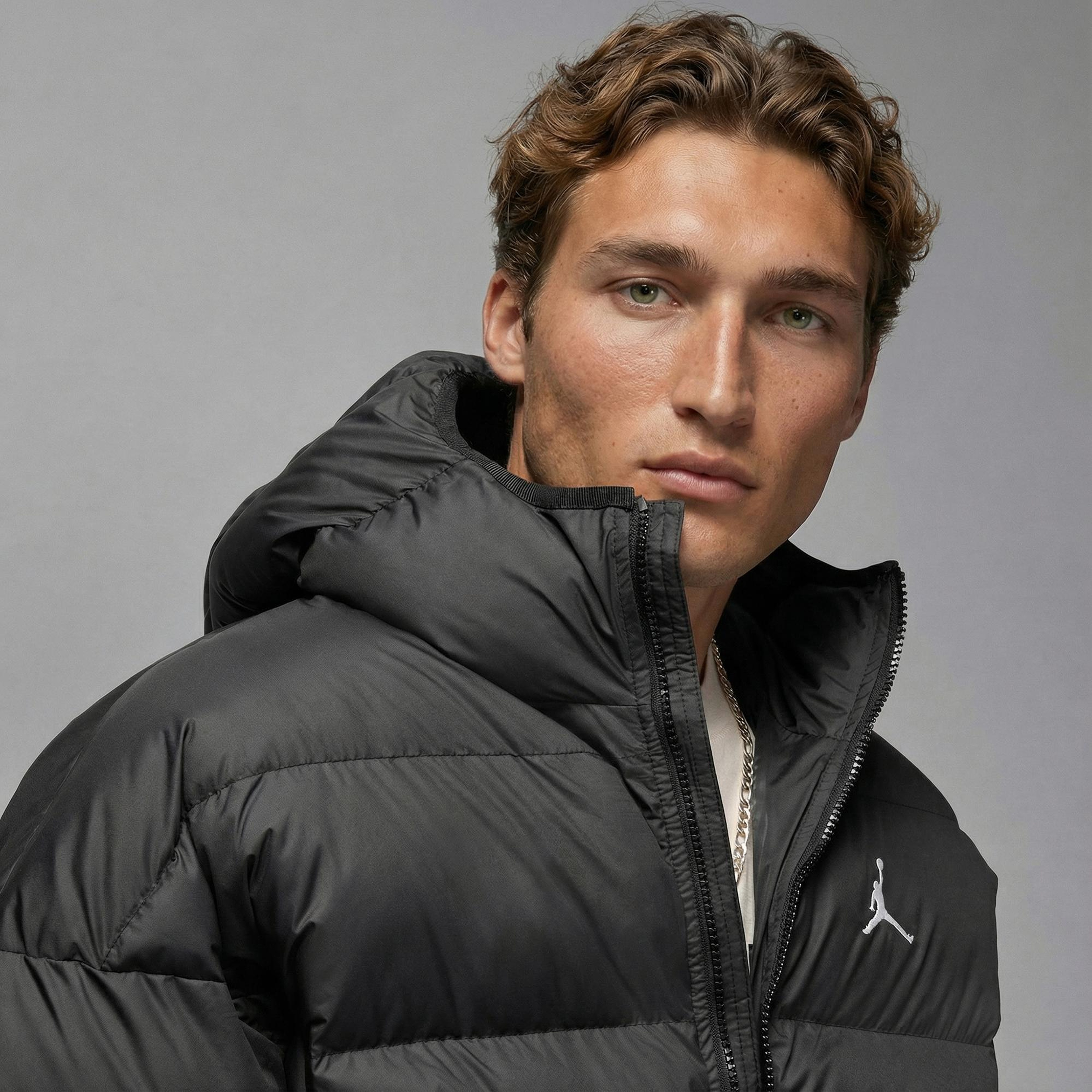 Jordan Brooklyn Puffer Erkek Siyah Mont