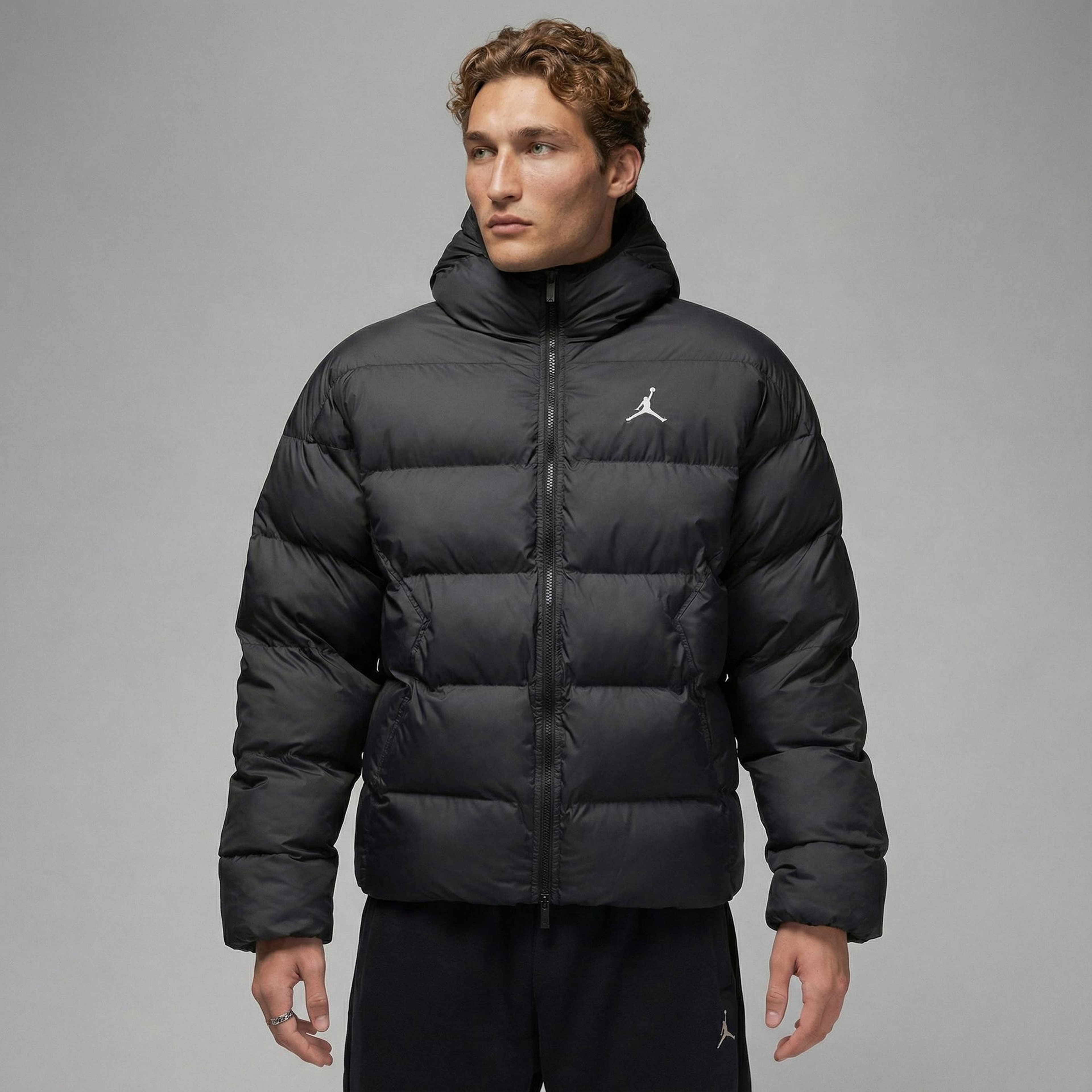 Jordan Brooklyn Puffer Erkek Siyah Mont