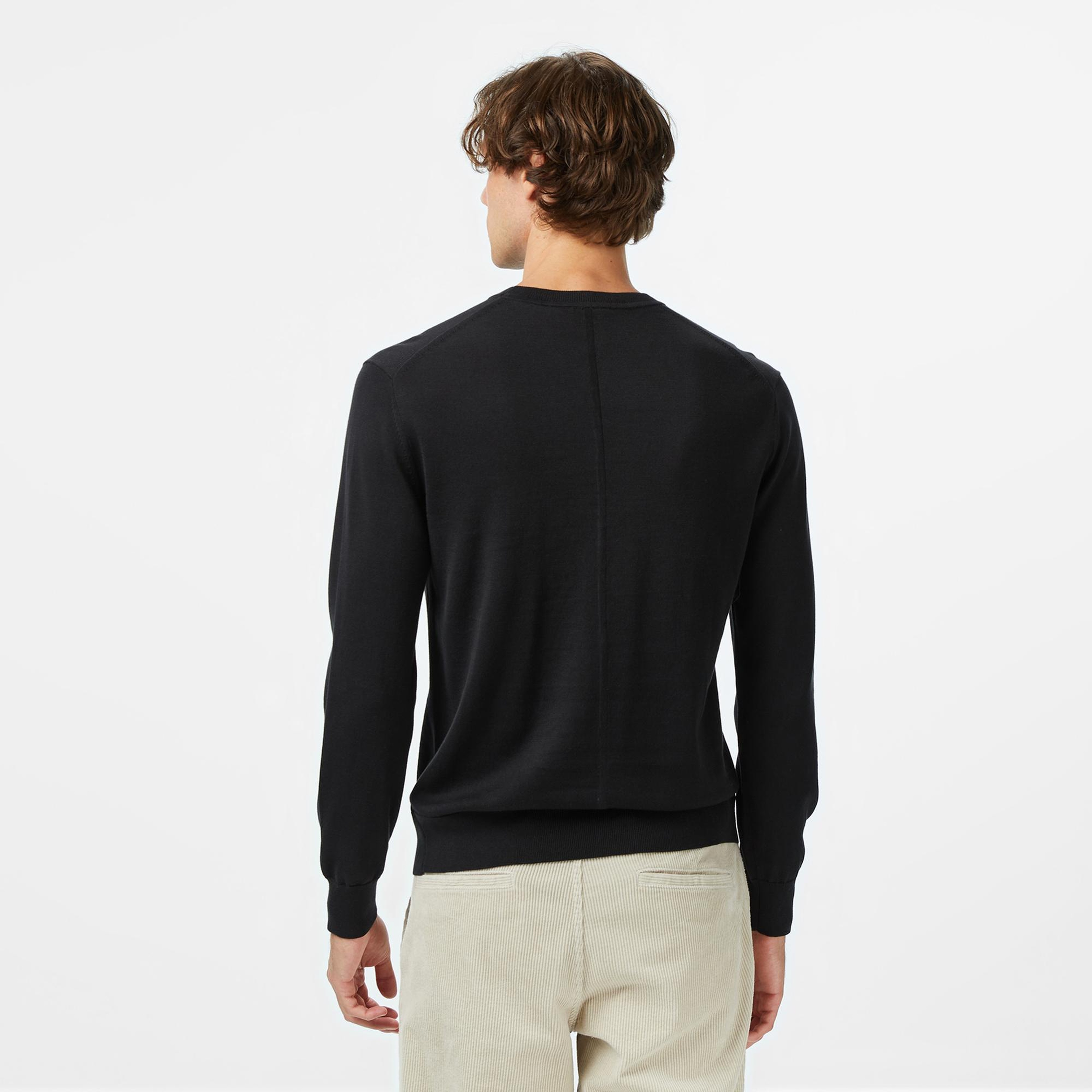 Calvin Klein Supima Cotton Crew Erkek Siyah Triko