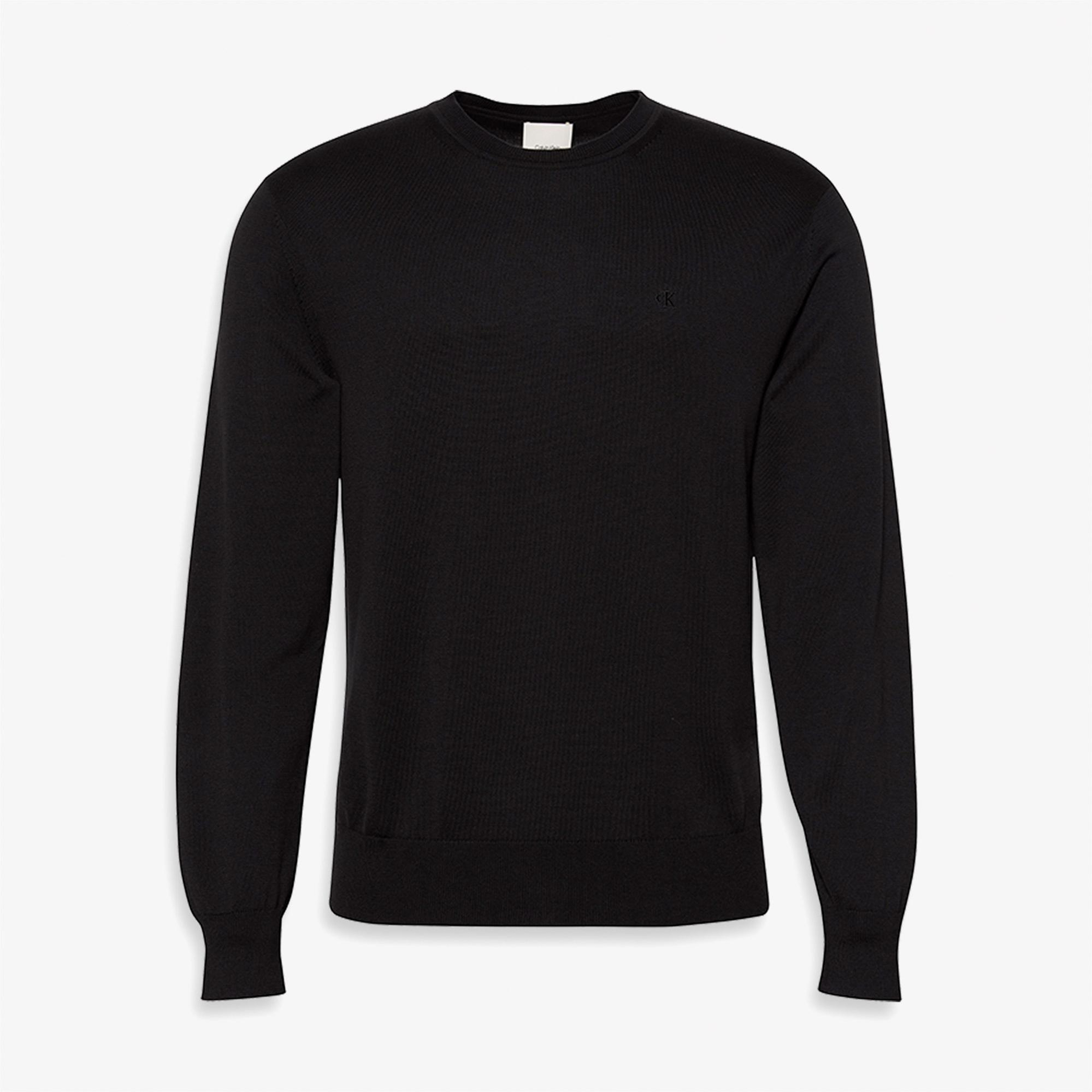 Calvin Klein Supima Cotton Crew Erkek Siyah Triko