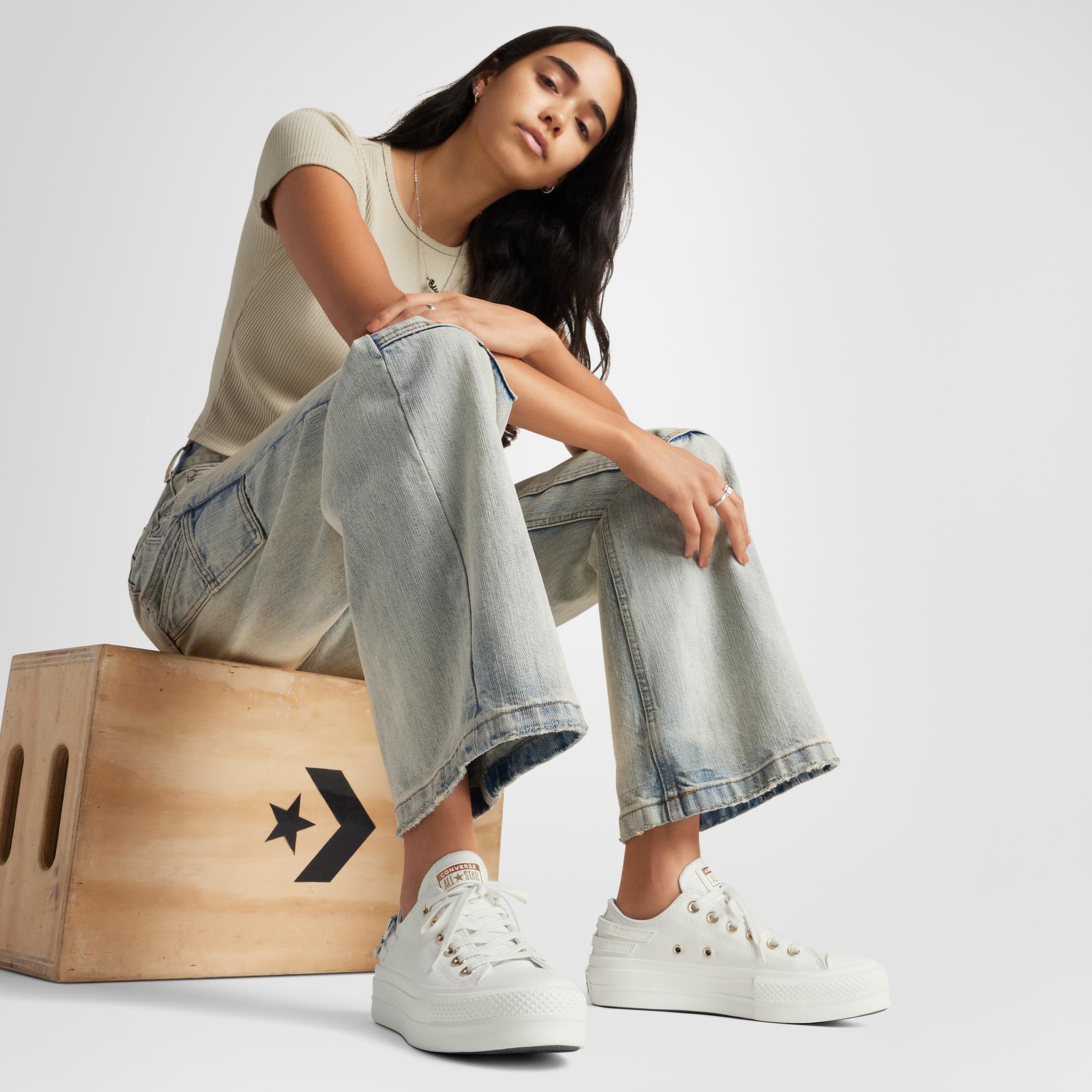 Converse Chuck Taylor All Star Lift Platform Buckle Unisex Siyah Sneaker