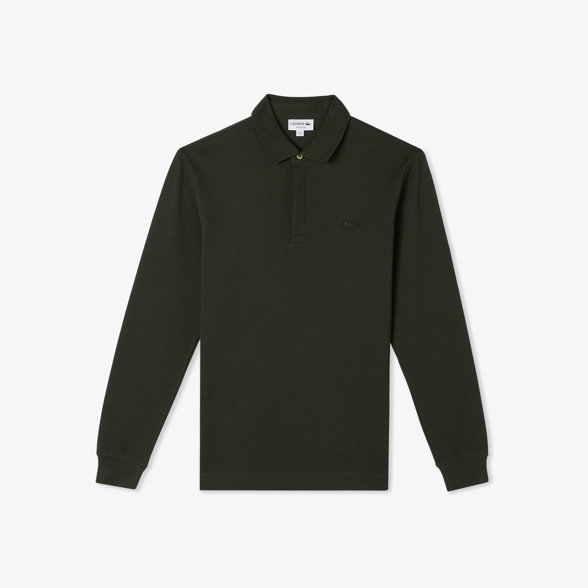 Lacoste Paris Erkek Regular Fit Uzun Kollu Haki Polo