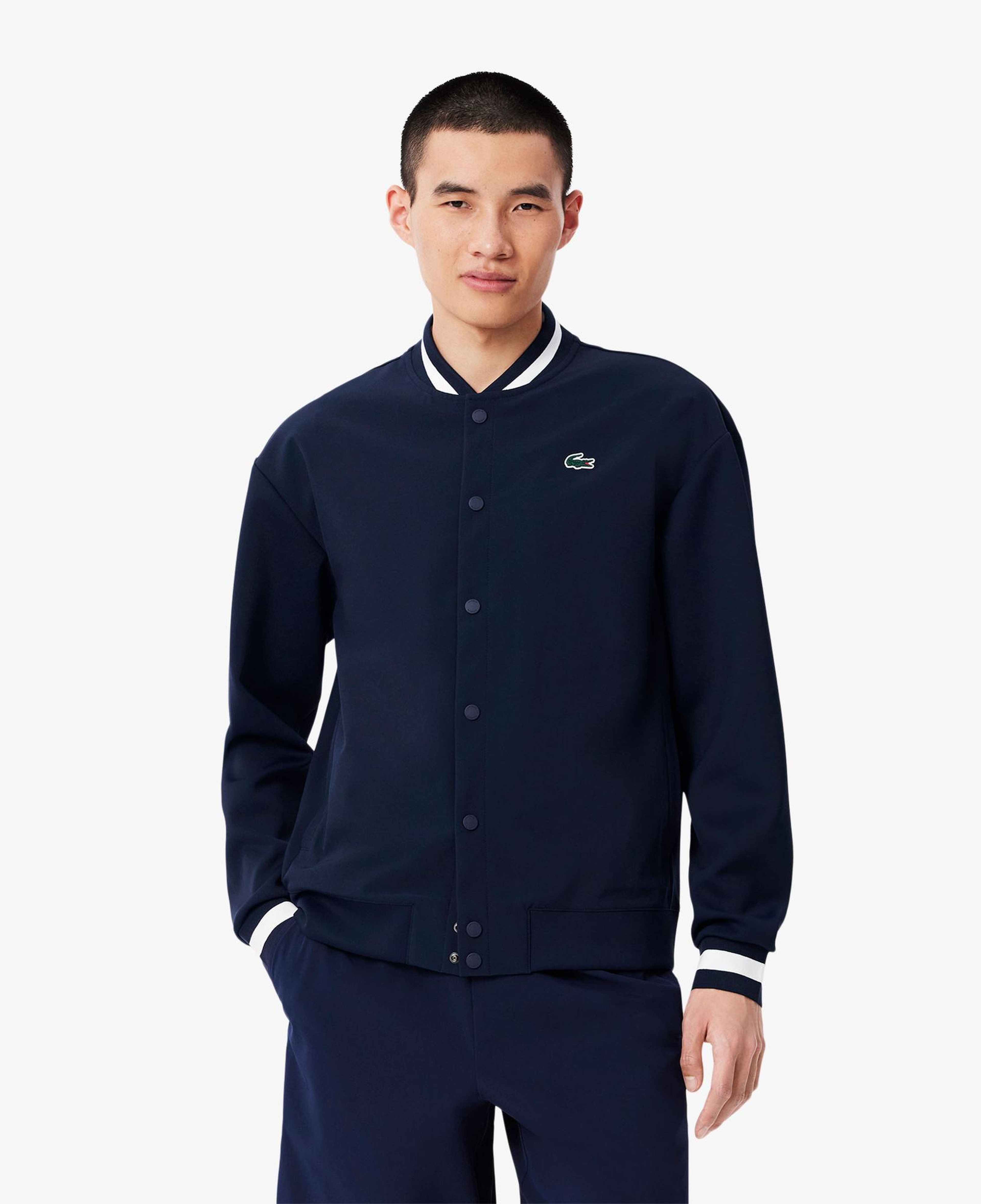 Lacoste Erkek Hakim Yaka Baskılı Lacivert Ceket