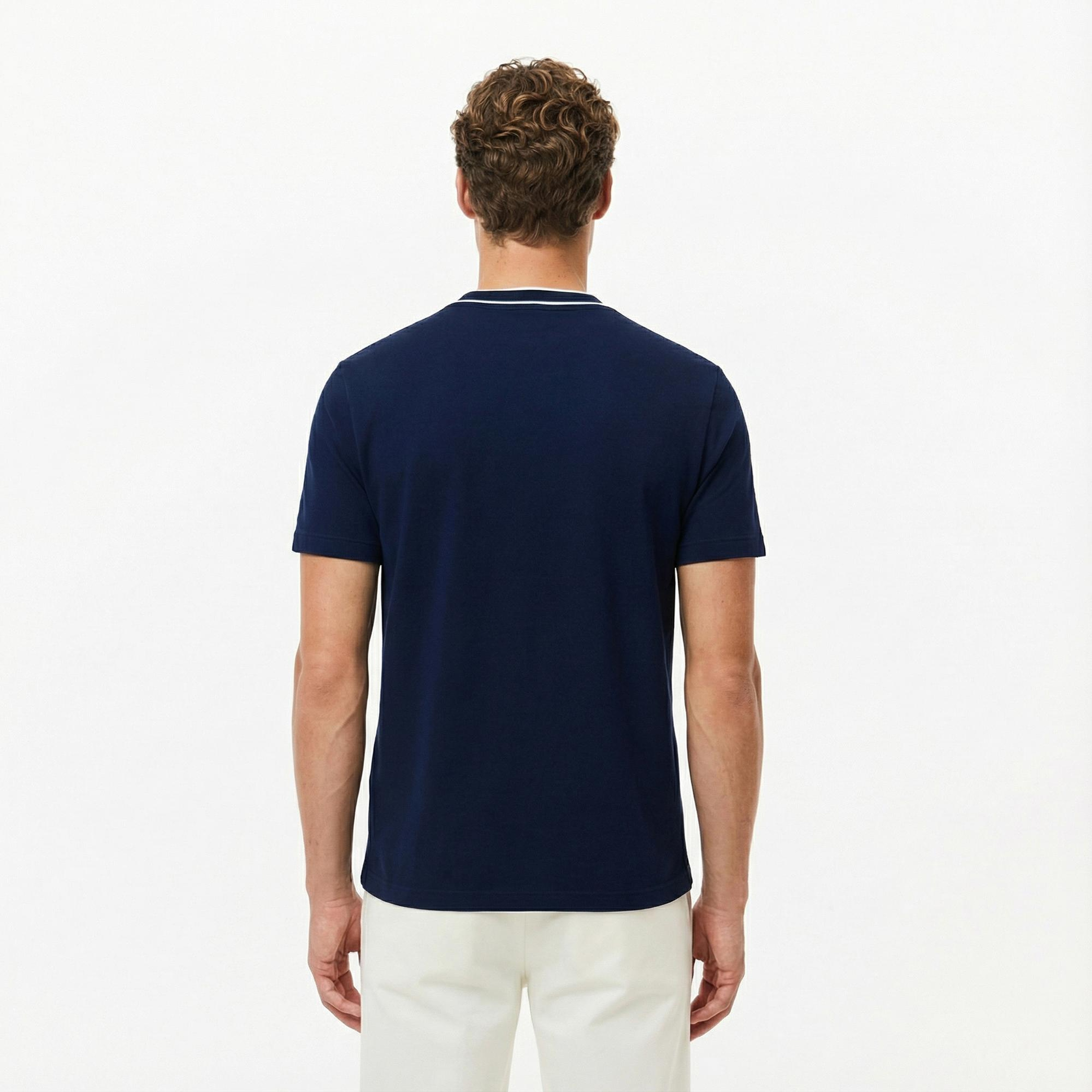 Lacoste Erkek Regular Fit Bisiklet Yaka Lacivert T-Shirt