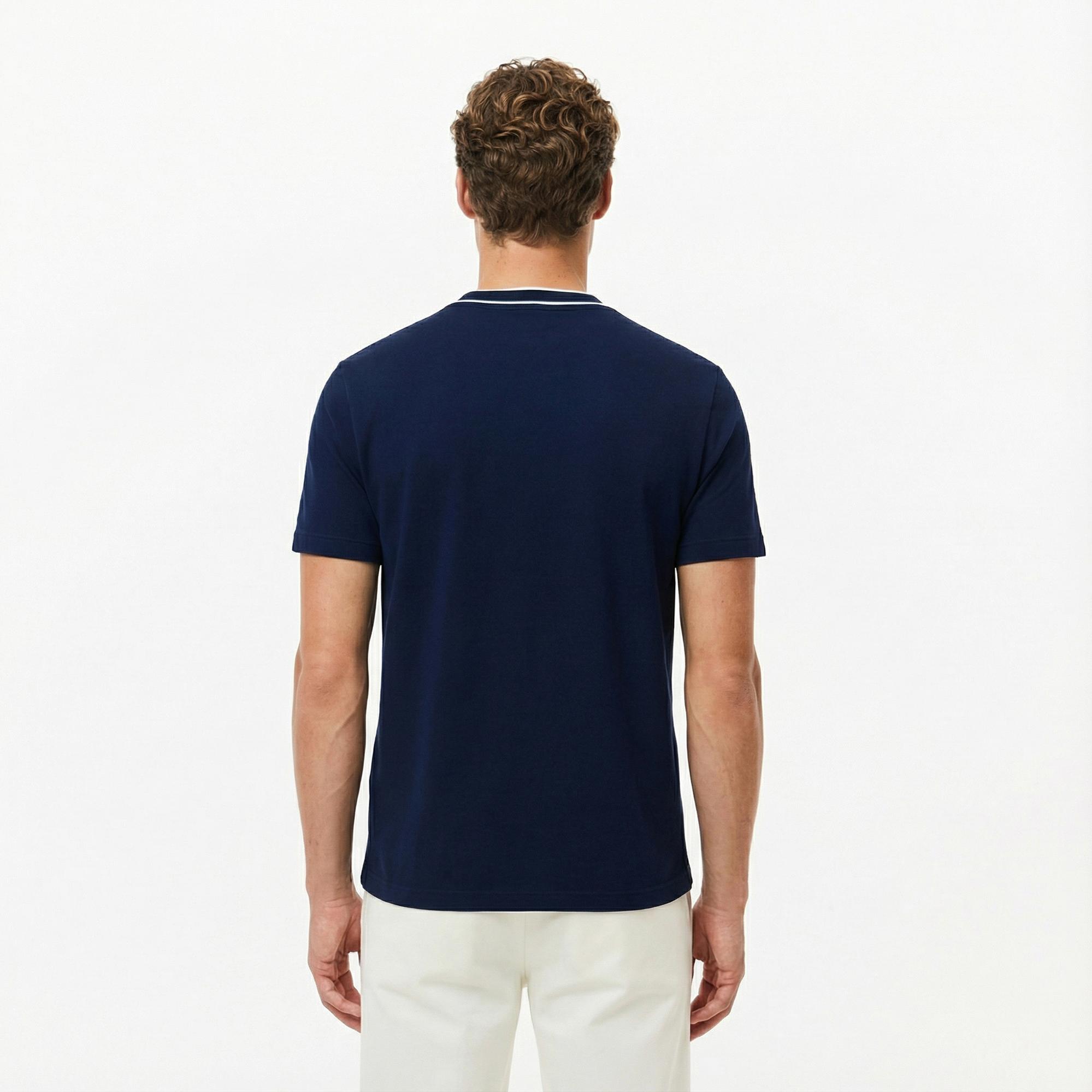 Lacoste Erkek Regular Fit Bisiklet Yaka Lacivert T-Shirt