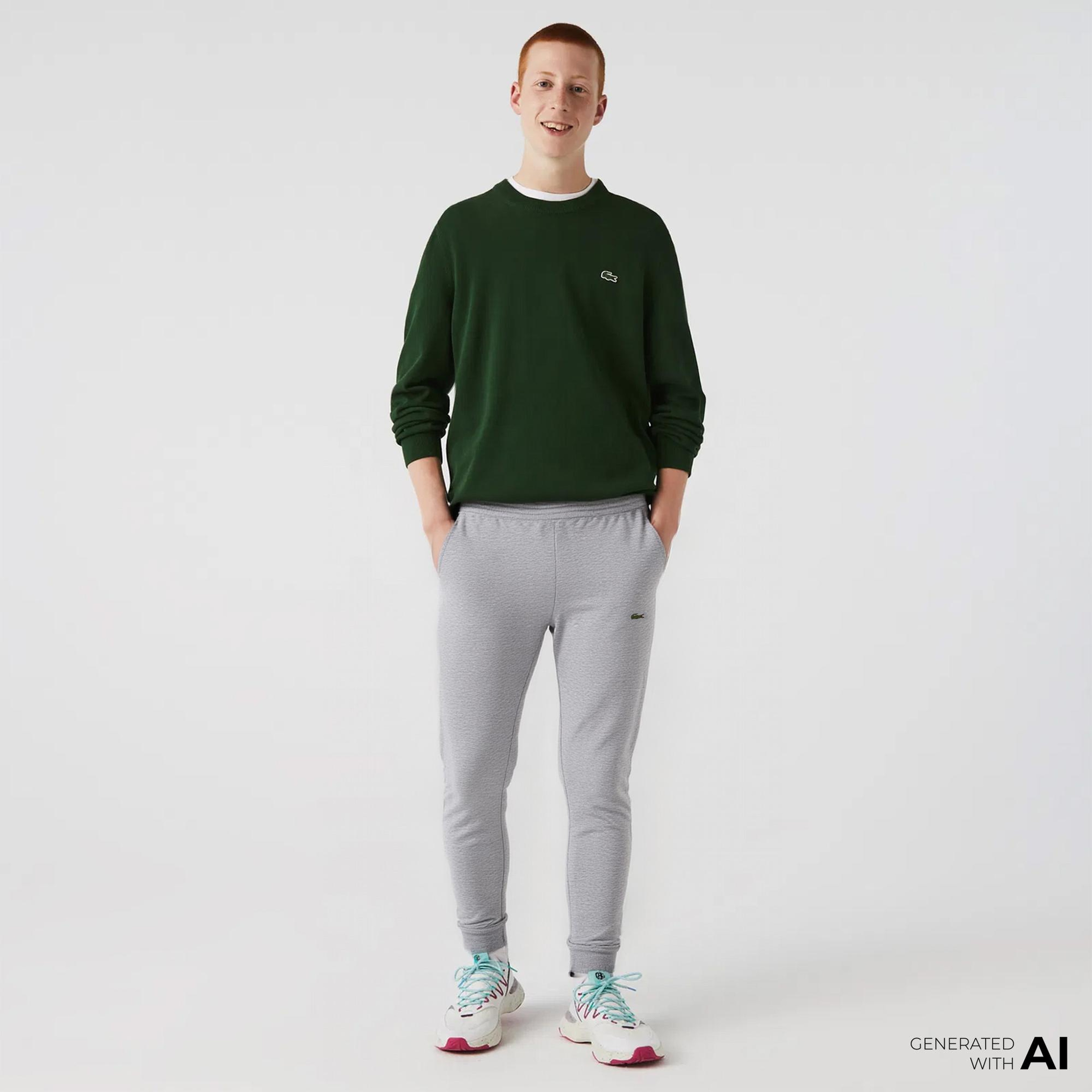 Lacoste Erkek Slim Fit Gri Eşofman Altı